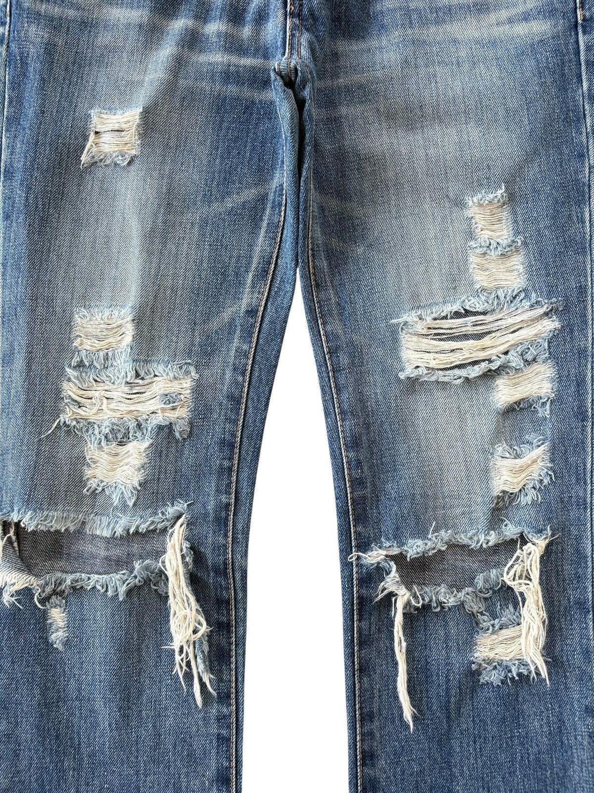 MOUSSY Vintage Japanese Moussy Distress Low Rise Flare Jeans Size 30" / US 8 / IT 44 - 3 Thumbnail