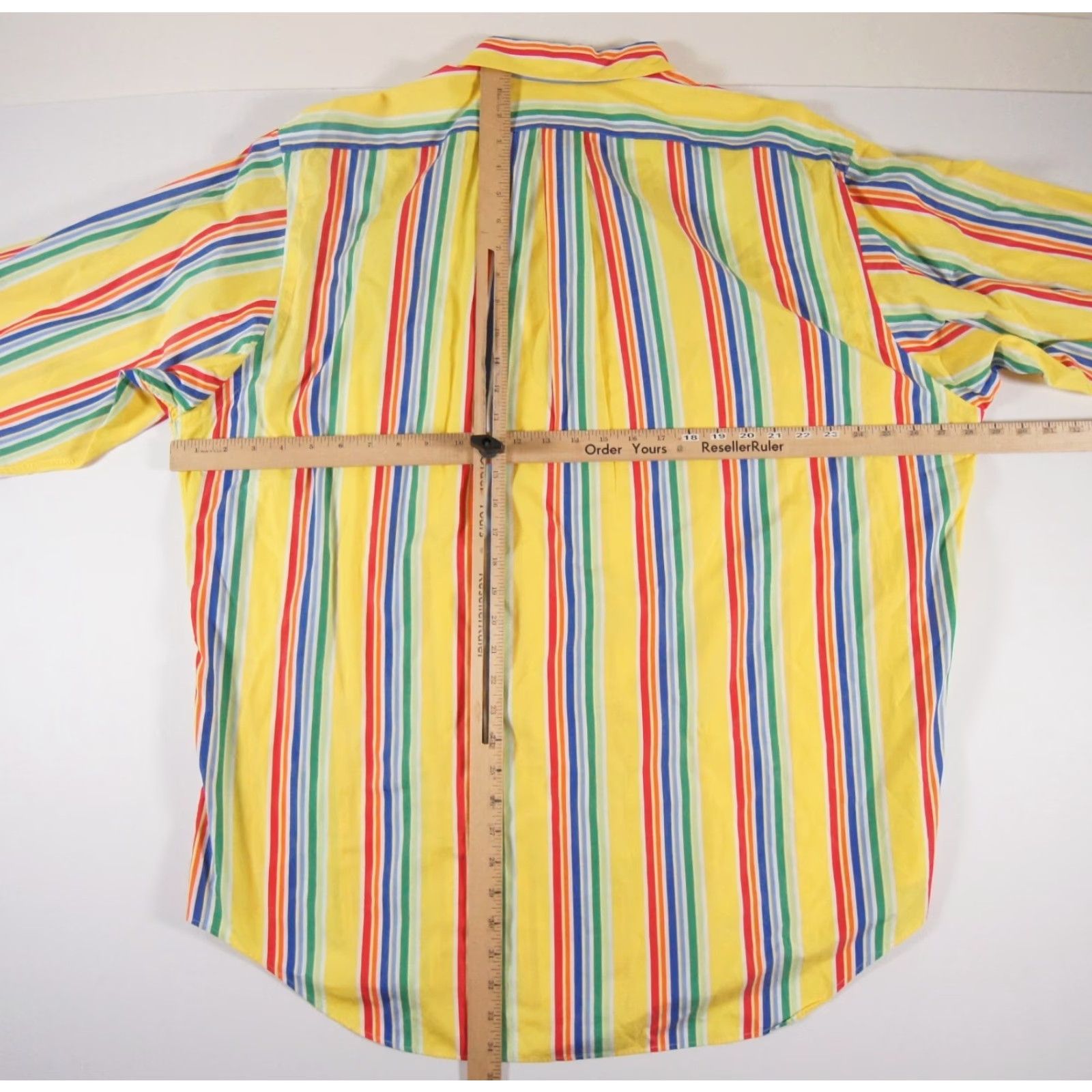 Ralph Lauren VINTAGE Ralph Lauren Men's Button-Down Shirt XL Yellow Striped Classic Fit Preppy All Seasons Size US XL / EU 56 / 4 - 7 Thumbnail