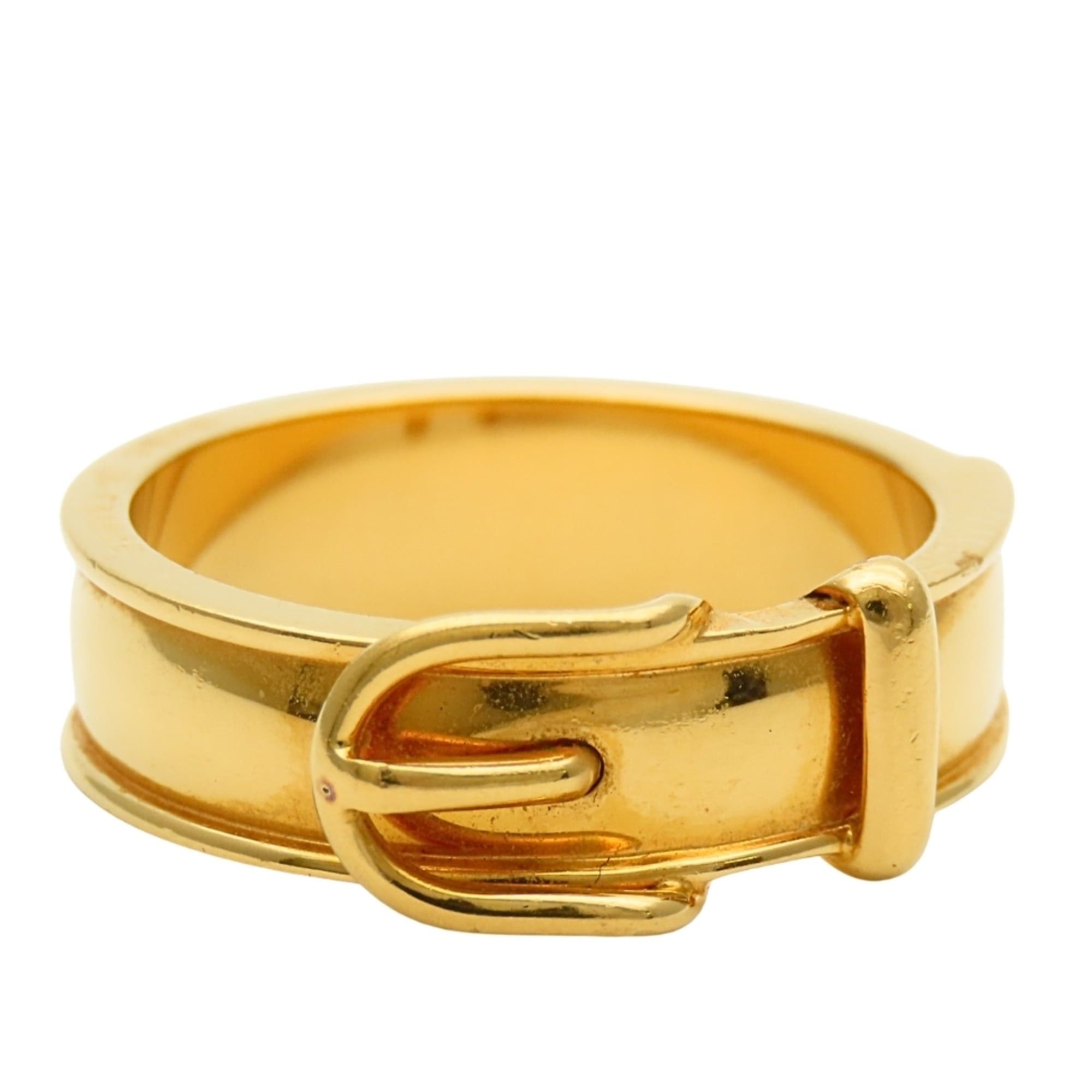 Hermes Hermes Scarf Ring, Belt Motif, Metal, GP, Women's Size ONE SIZE - 1 Thumbnail