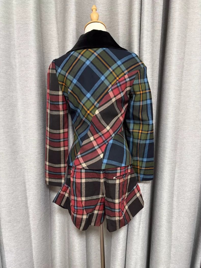 Vivienne Westwood Vivienne Westwood Silk velvet love colored checkered suit Size M / US 6-8 / IT 42-44 - 3 Thumbnail