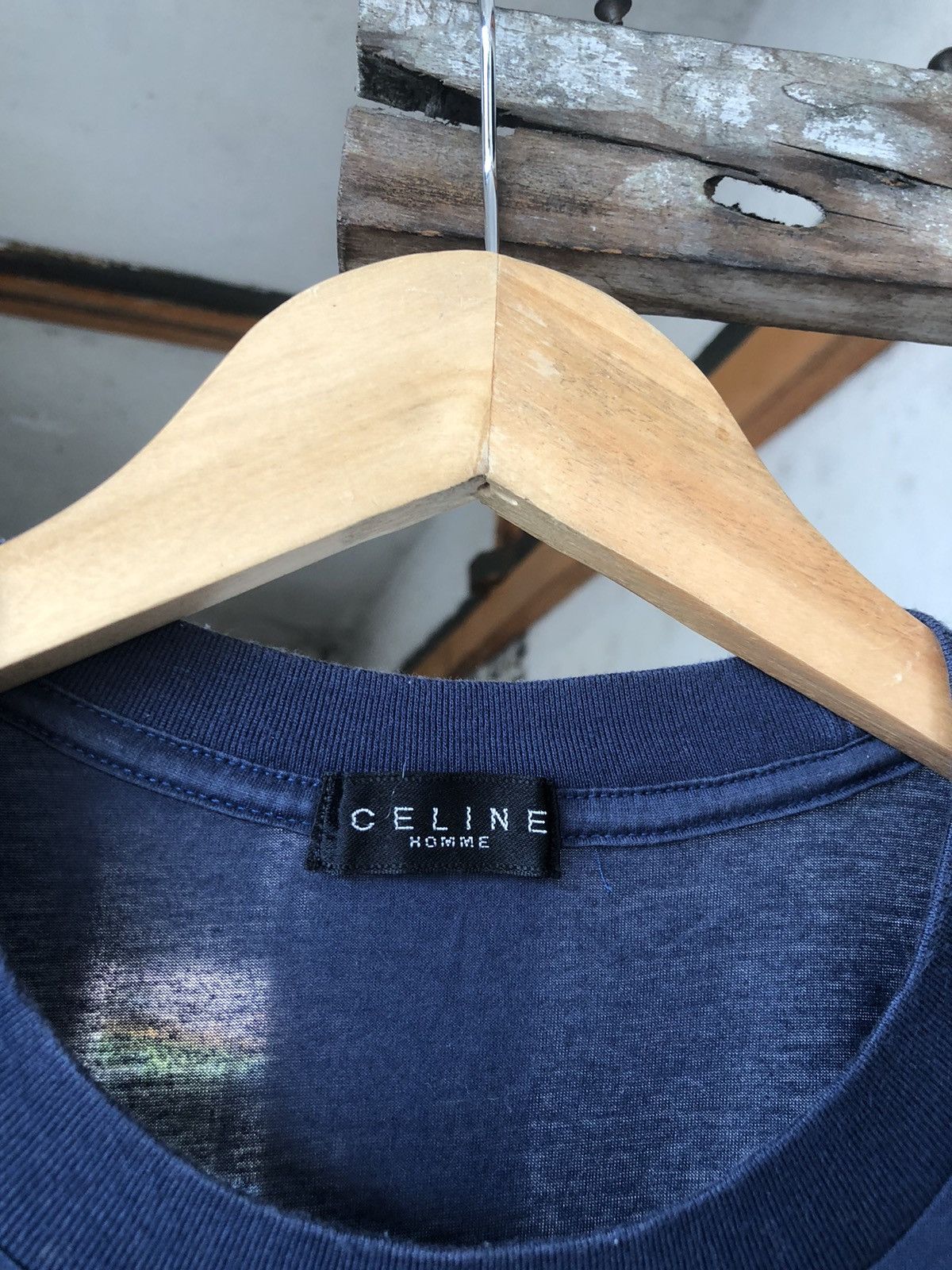 Celine Vintage 90s Celine Small Embroidery Logo Tshirt Size US M / EU 48-50 / 2 - 5 Thumbnail