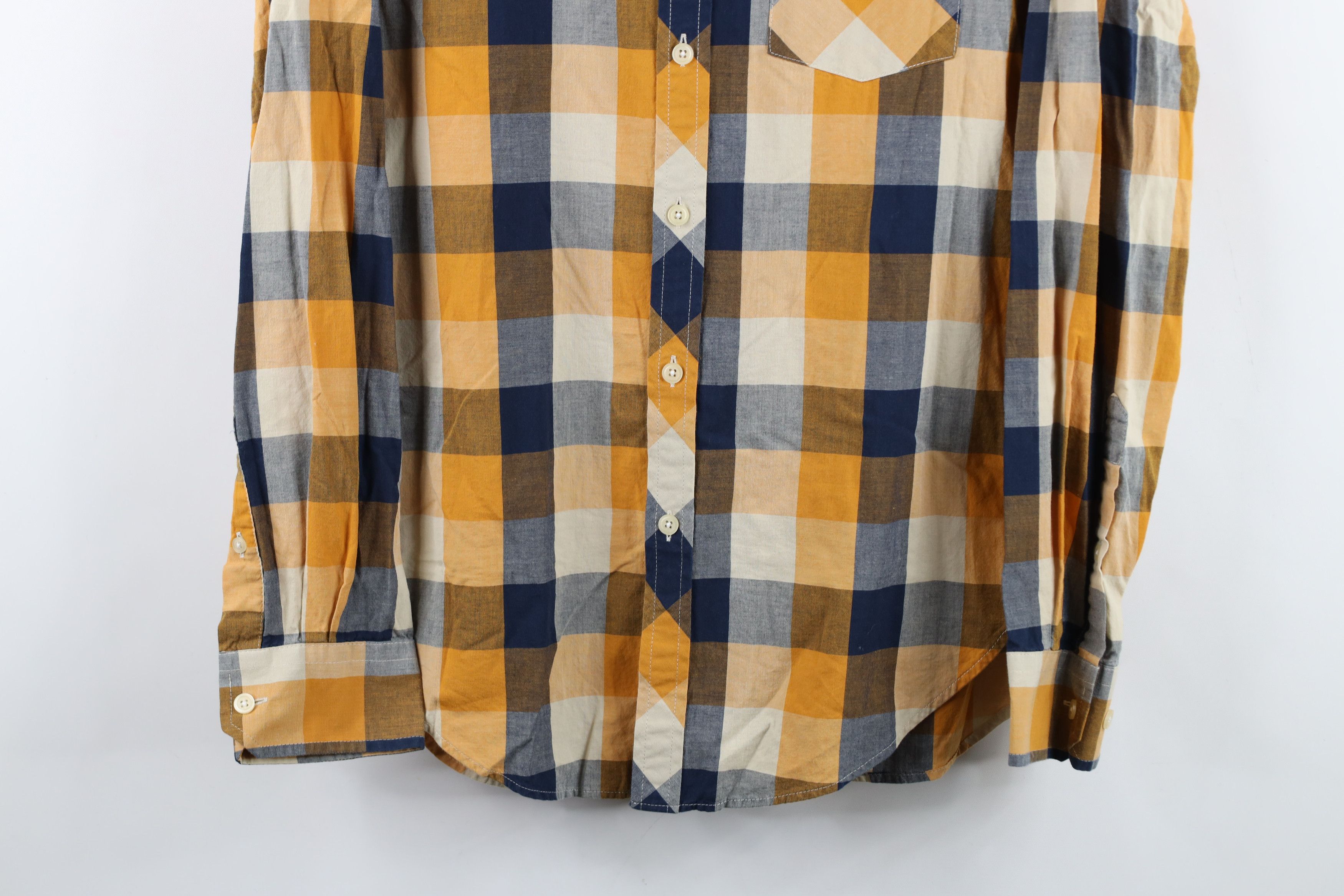 L.L. Bean LL Bean Checkered Collared Button Down Shirt Orange Cotton Size US S / EU 44-46 / 1 - 3 Thumbnail