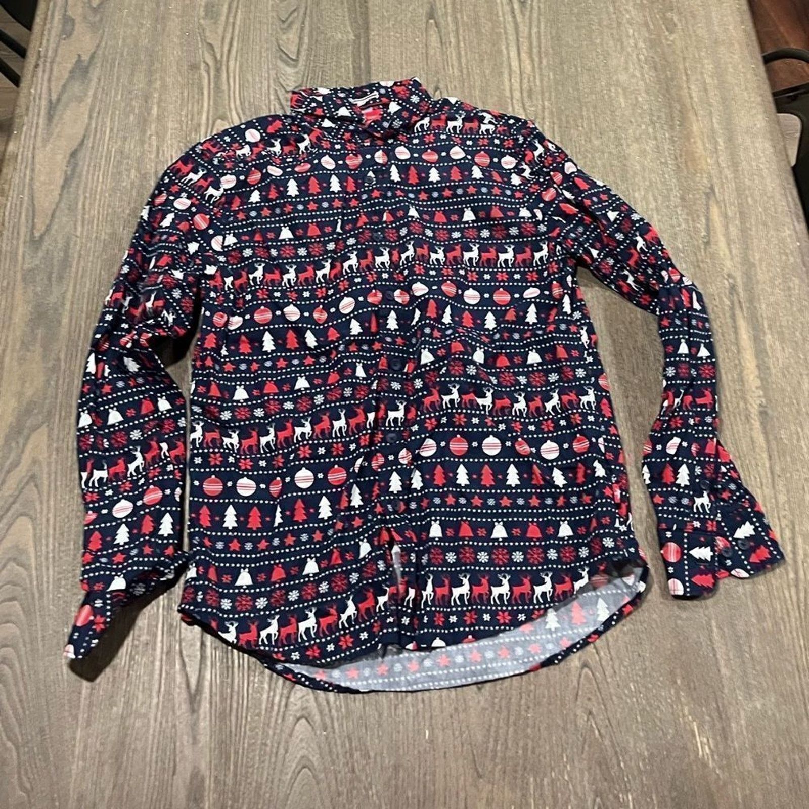 Vintage Denim & Flower Navy Christmas Button Front Shirt Size M Size US M / EU 48-50 / 2 - 1 Thumbnail
