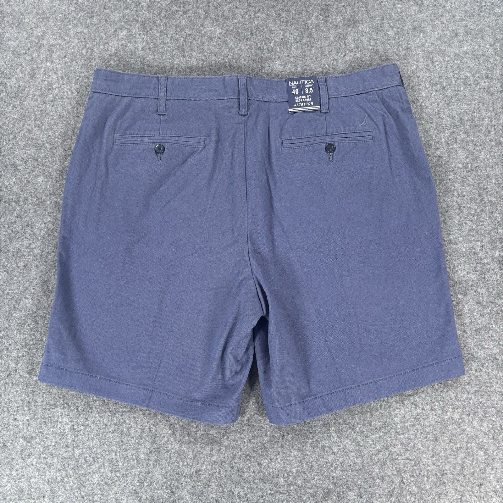 Nautica Nautica Classic Fit Deck Shorts Blue Indigo Mens 40x8 NWT Size US 40 / EU 56 - 3 Thumbnail