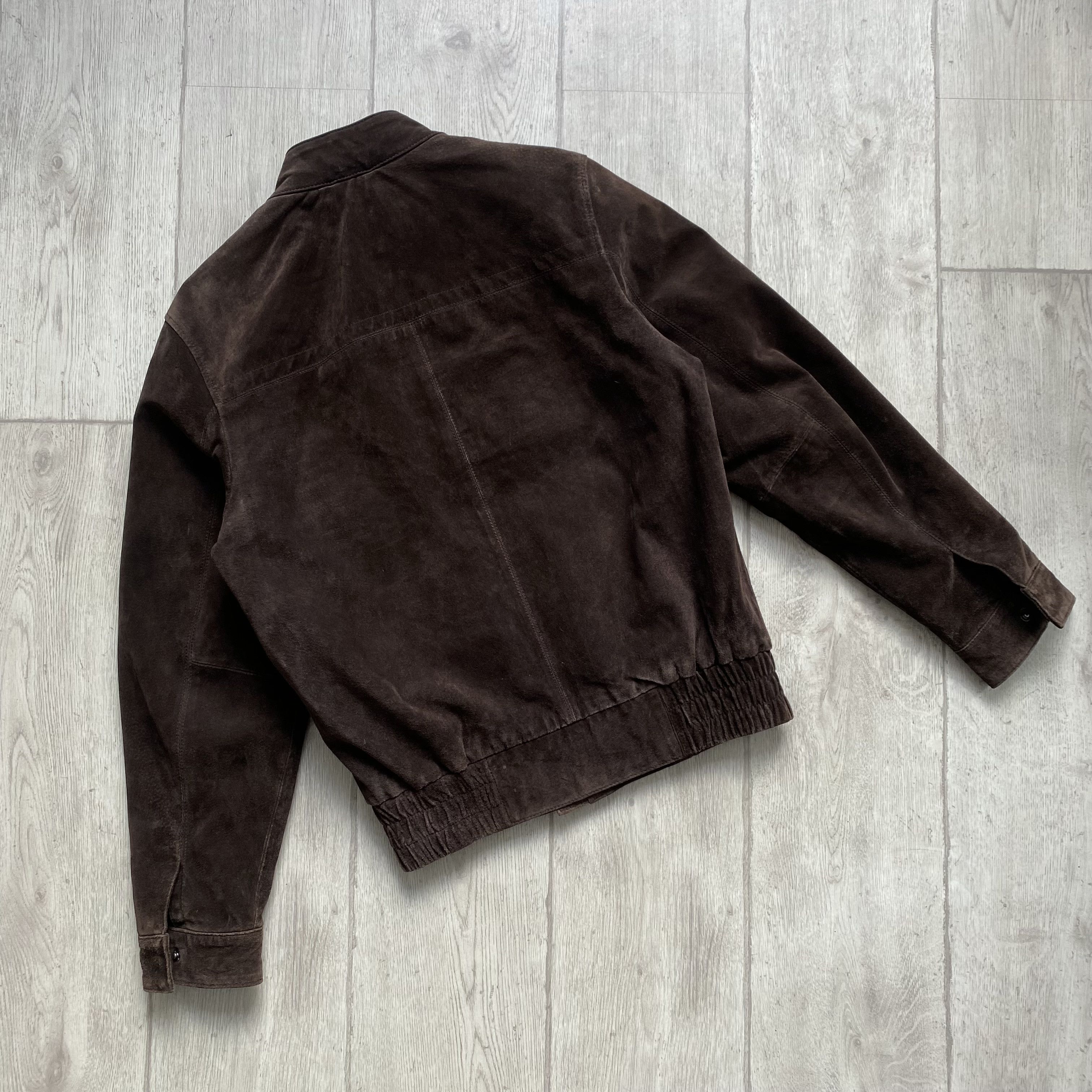 Genuine Leather Thomas Vintage Bomber Leather Suede Jacket Brown Y2K Size US S / EU 44-46 / 1 - 3 Thumbnail