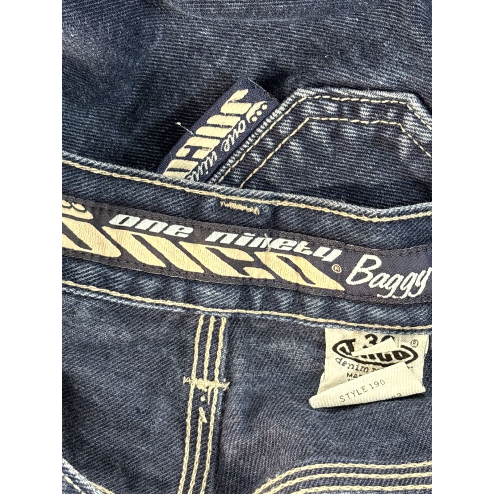 JNCO VINTAGE JNCO Jeans Mens 34x29 Deep Socket Dark Wash Baggy 90s Size US 34 / EU 50 - 6 Thumbnail