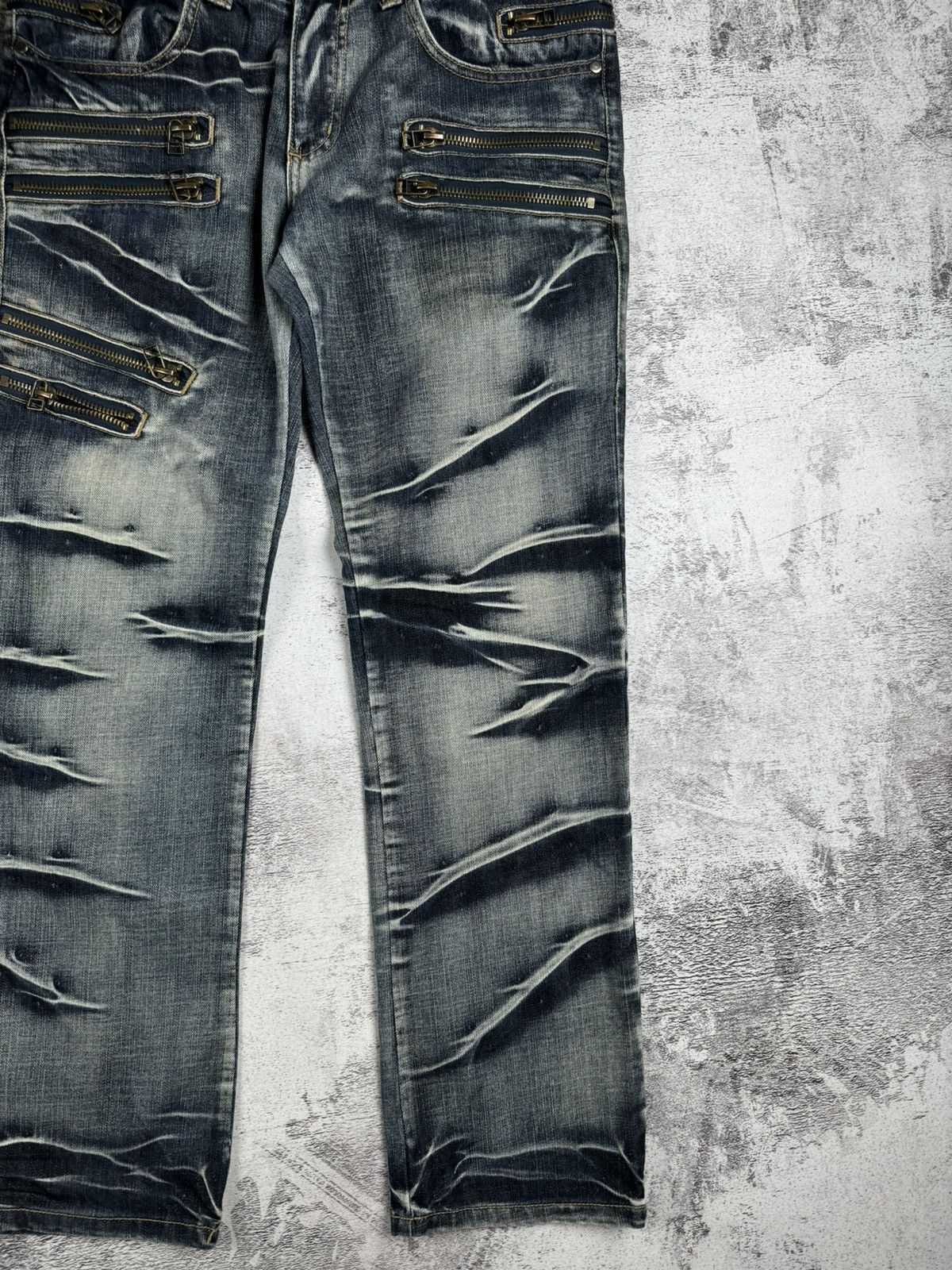 Japanese Brand Vintage Faded Distressed Y2K Rap Jeansia Jeans Pants Bottoms Size US 32 / EU 48 - 24 Thumbnail