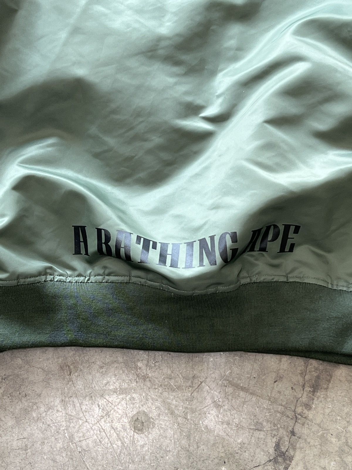 Bape A Bathing Ape Bape Bomber Jacket Green Sz. XL Size US XL / EU 56 / 4 - 6 Thumbnail