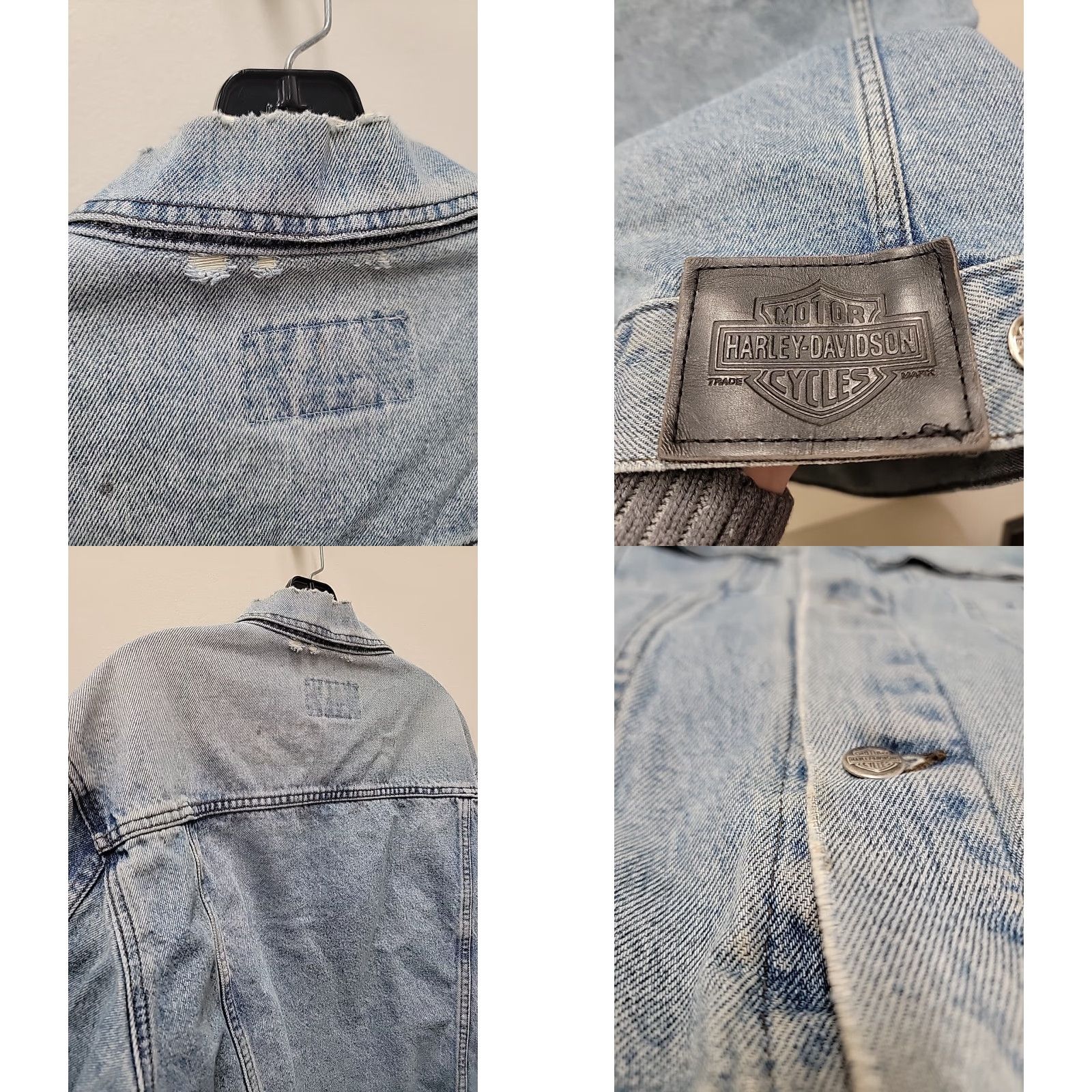 Harley Davidson VINTAGE Harley-Davidson Mens Jacket Denim Blue M L 80s 90s Motorcycle Shirt Style Collared Pockets Size US L / EU 52-54 / 3 - 9 Thumbnail