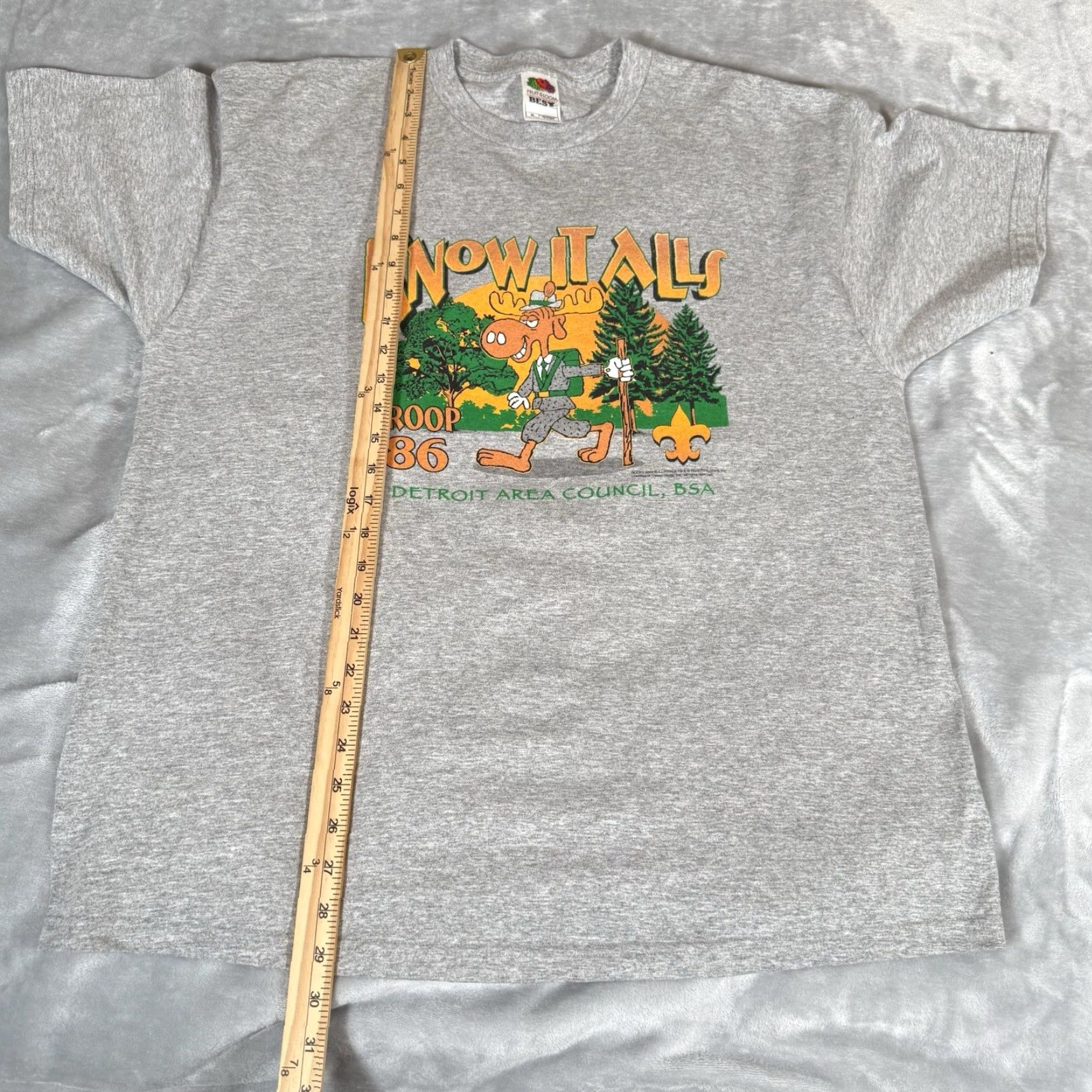 Vintage VINTAGE Rocky And Bullwinkle T Shirt Men XL Gray Cartoon Logo 2000s Troop 86 Short Sleeve Crew Neck Mens XLarge Size US XL / EU 56 / 4 - 6 Thumbnail