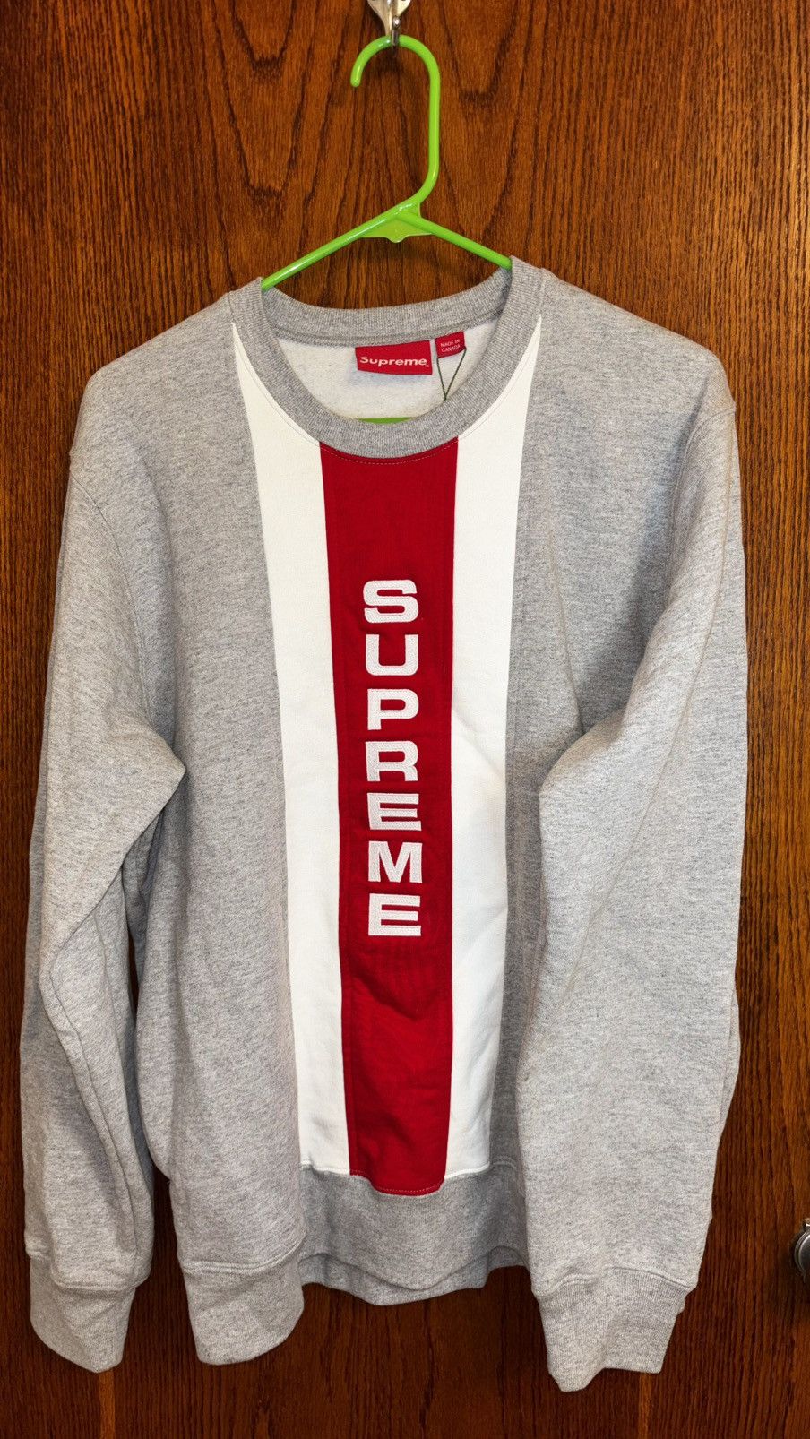 Supreme Supreme Vertical Logo Panel Crewneck Size US M / EU 48-50 / 2 - 2 Thumbnail