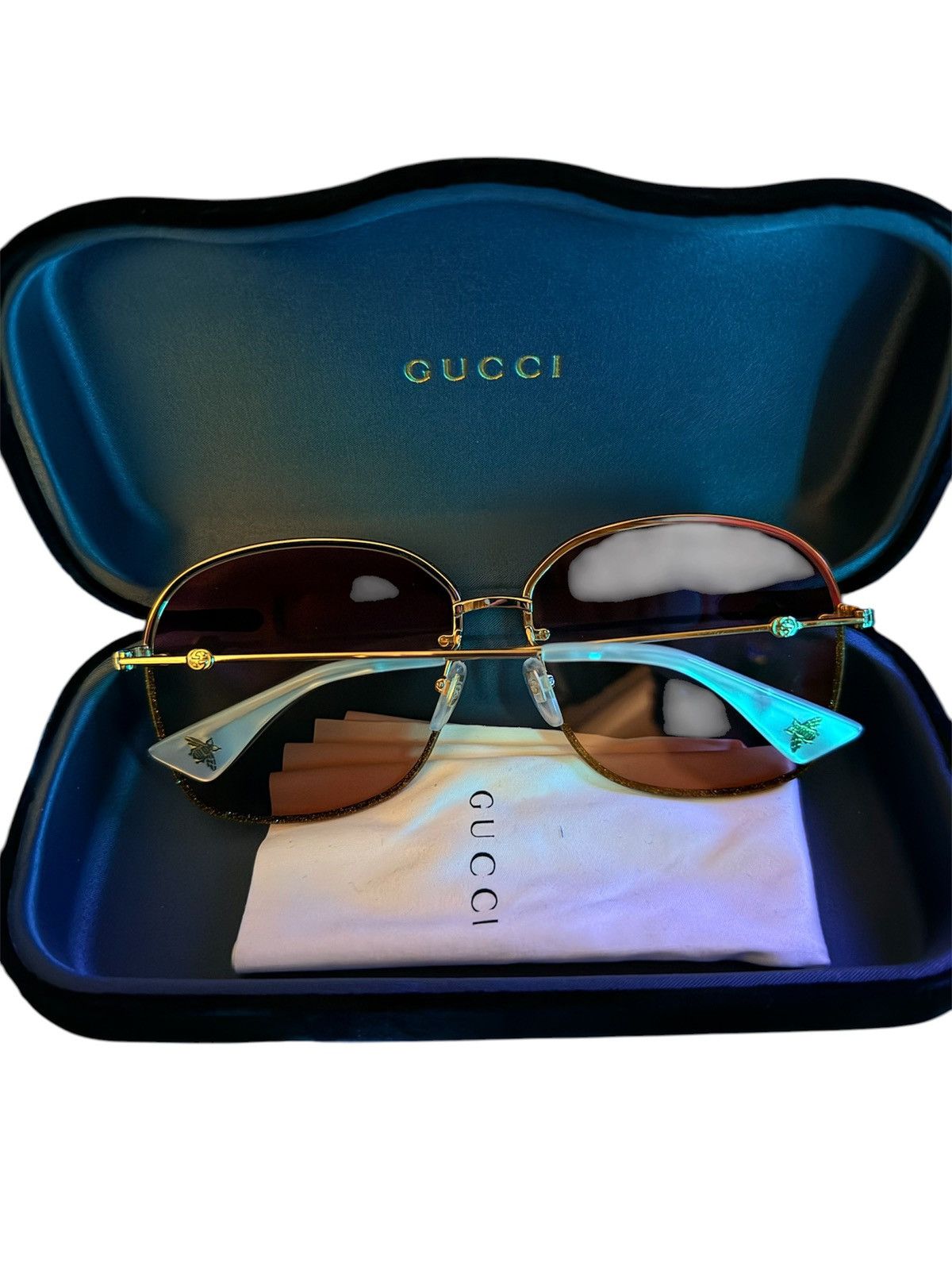 Gucci Gucci GG02282 005 Gold/Multicolor Sunglasses Size ONE SIZE - 2 Thumbnail