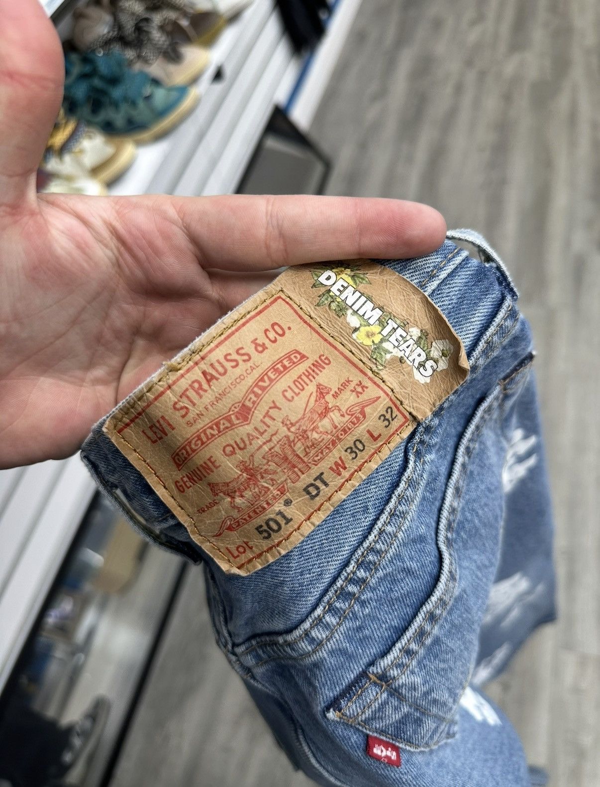 DENIM TEARS Denim Tears x Levis Cotton Wreath Jeans ‘Light Wash’ Size US 30 / EU 46 - 3 Thumbnail