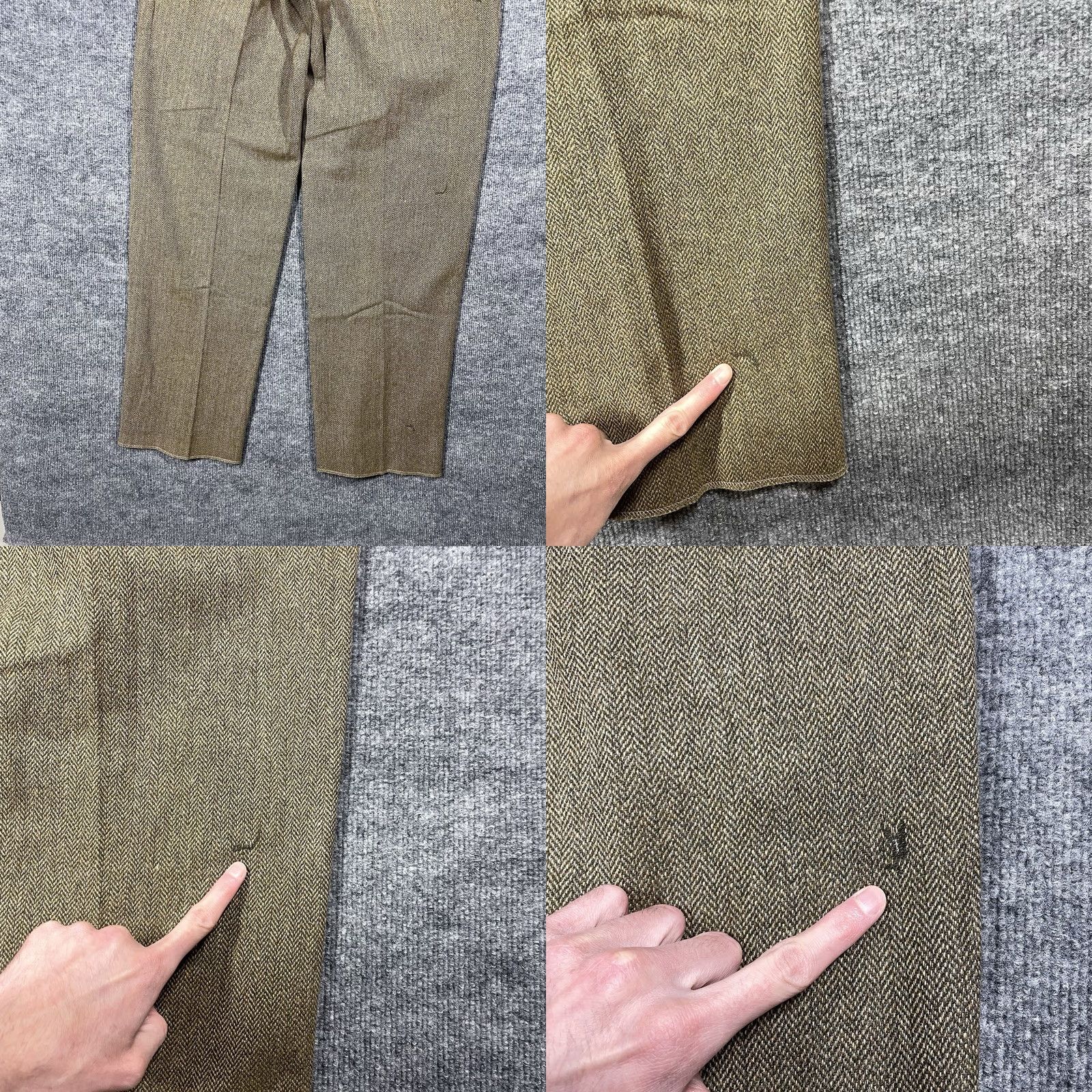 Polo Ralph Lauren VINTAGE Polo Ralph Lauren Pants Dress Pants 33x35 Herringbone Wool Cotton Brown 90s 80s Mens Size US XS / EU 42 / 0 - 9 Thumbnail