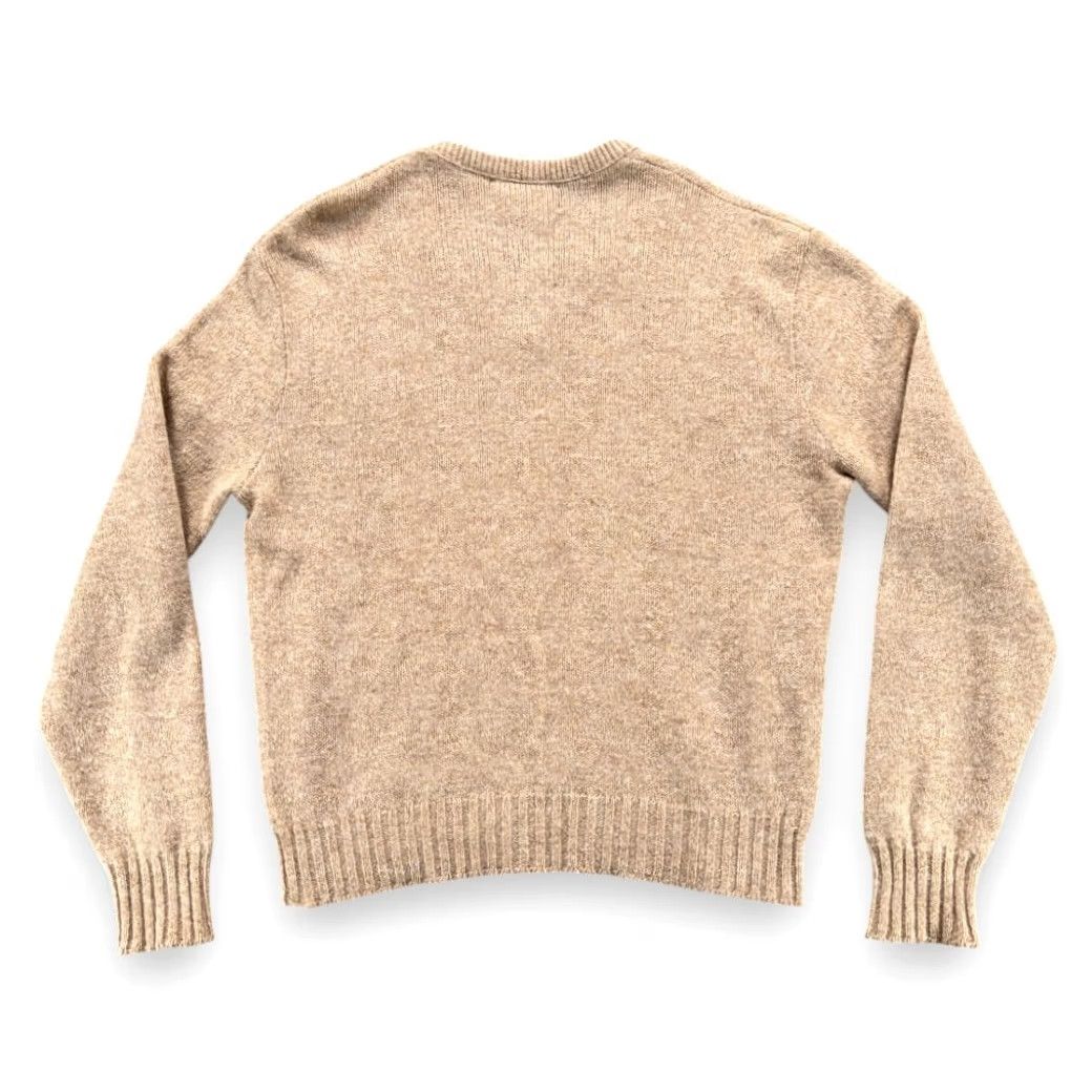 Jantzen VINTAGE Jantzen Sweater Adult LARGE Brown Heather Oatmeal Knit Vneck USA 80s Mens Size US L / EU 52-54 / 3 - 3 Thumbnail