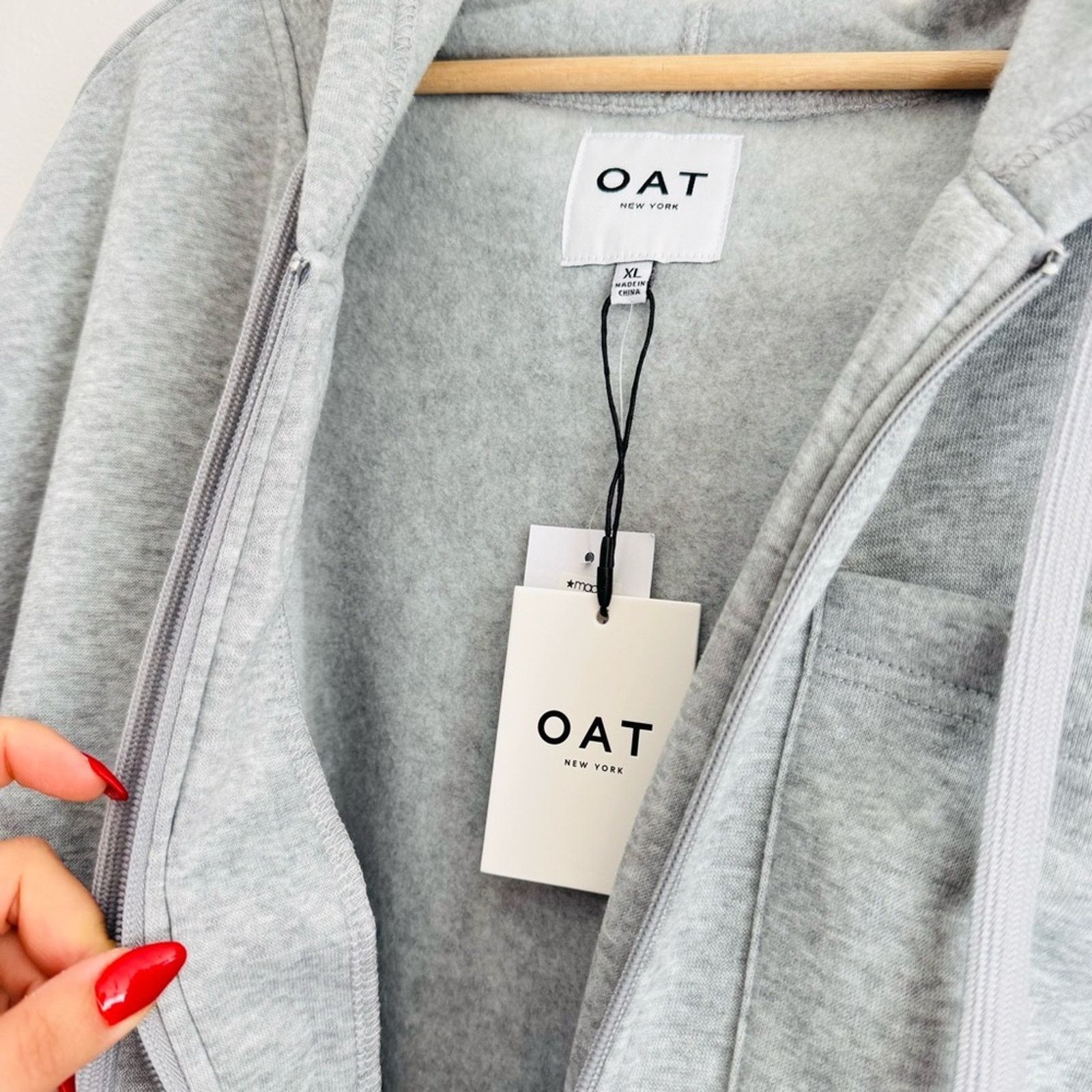 Nordstrom NEW Heather Grey Hood Sweatshirt Lounge Pants $149 Jumpsuit Size 34" / US 12 / IT 48 - 6 Thumbnail