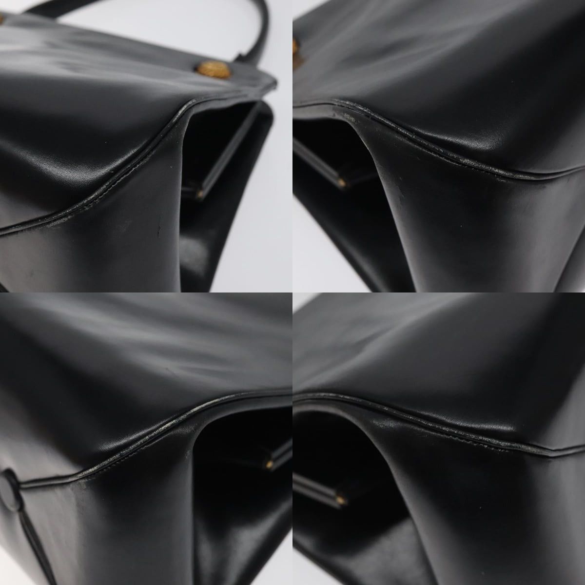 Dior DIOR Hand Bag Leather Black Gold Size ONE SIZE - 10 Thumbnail