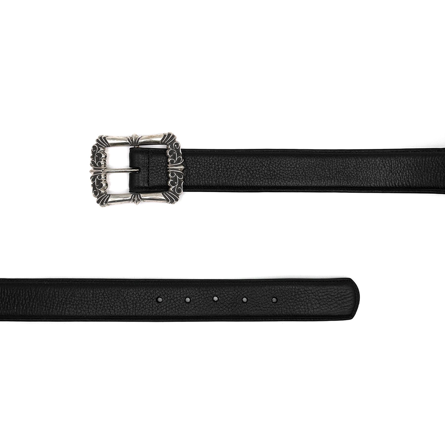 Chrome Hearts Chrome Hearts Black Leather Filigree Belt Size 32 - 5 Thumbnail