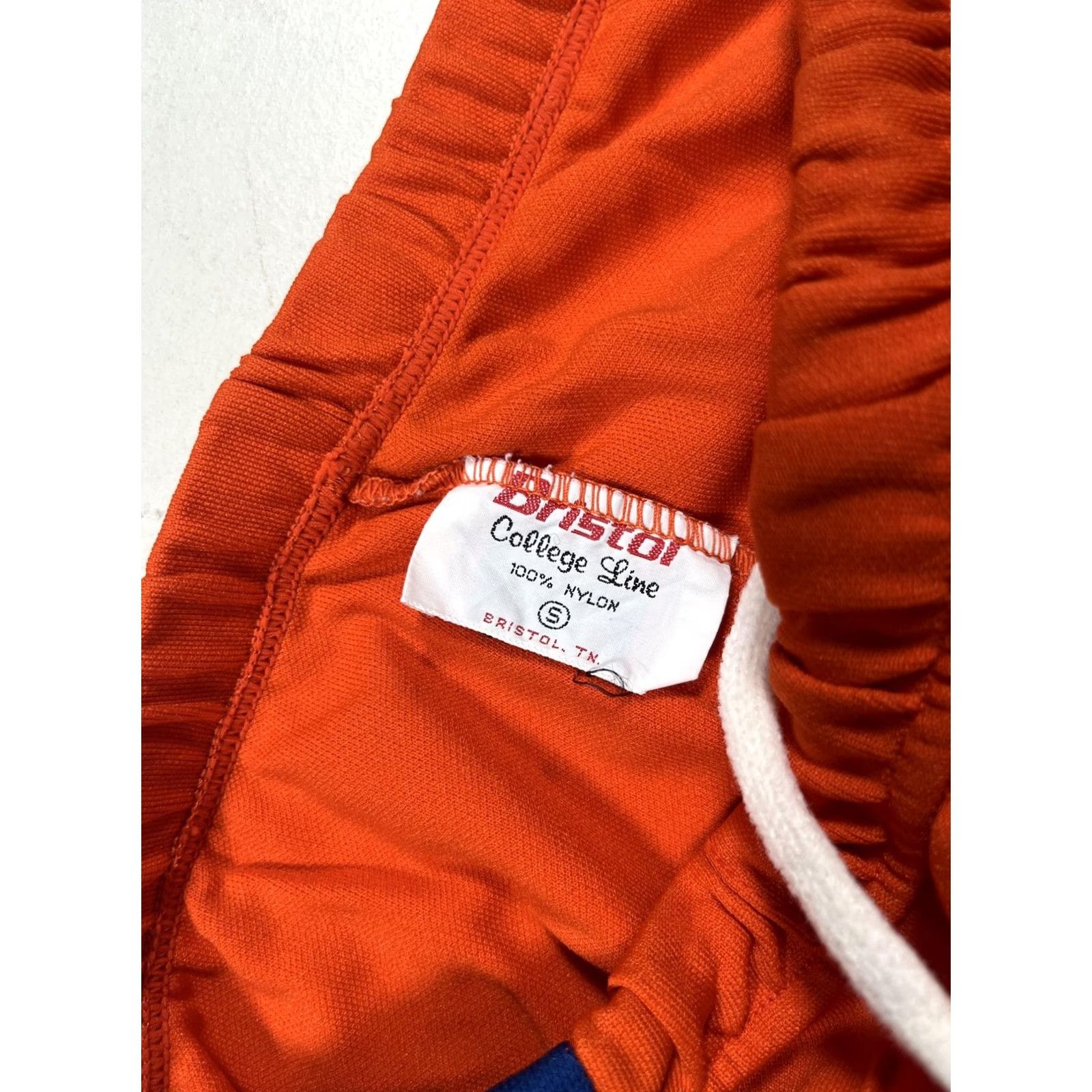 Vintage Bristol College Line Track Pants Mens S Orange Nylon Tear Away Side Stripe Size US 29 - 3 Thumbnail