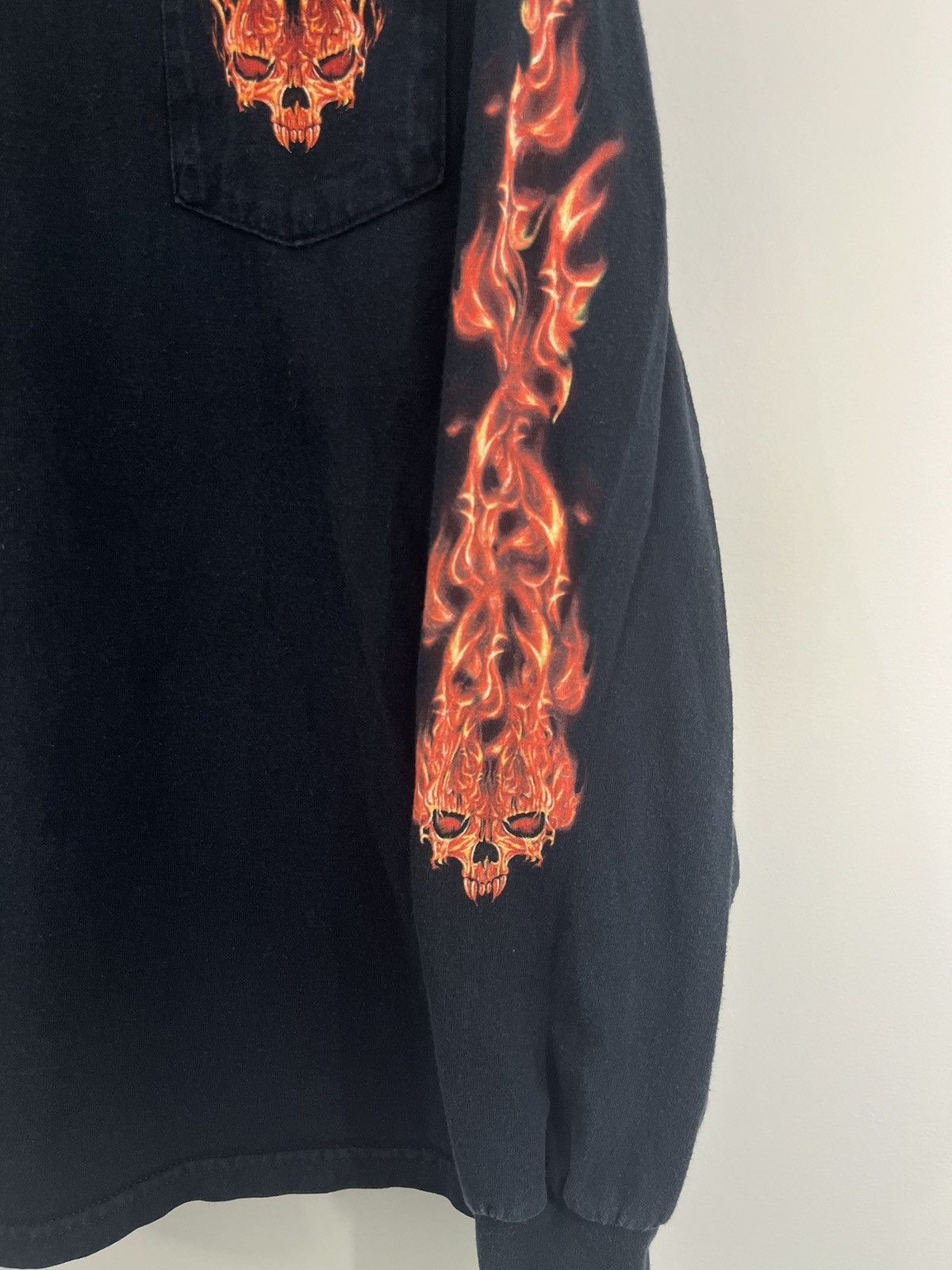 Vintage Iron Horse Bike Week Flaming Skull Y2K Long Sleeve Shirt Size US XL / EU 56 / 4 - 6 Thumbnail