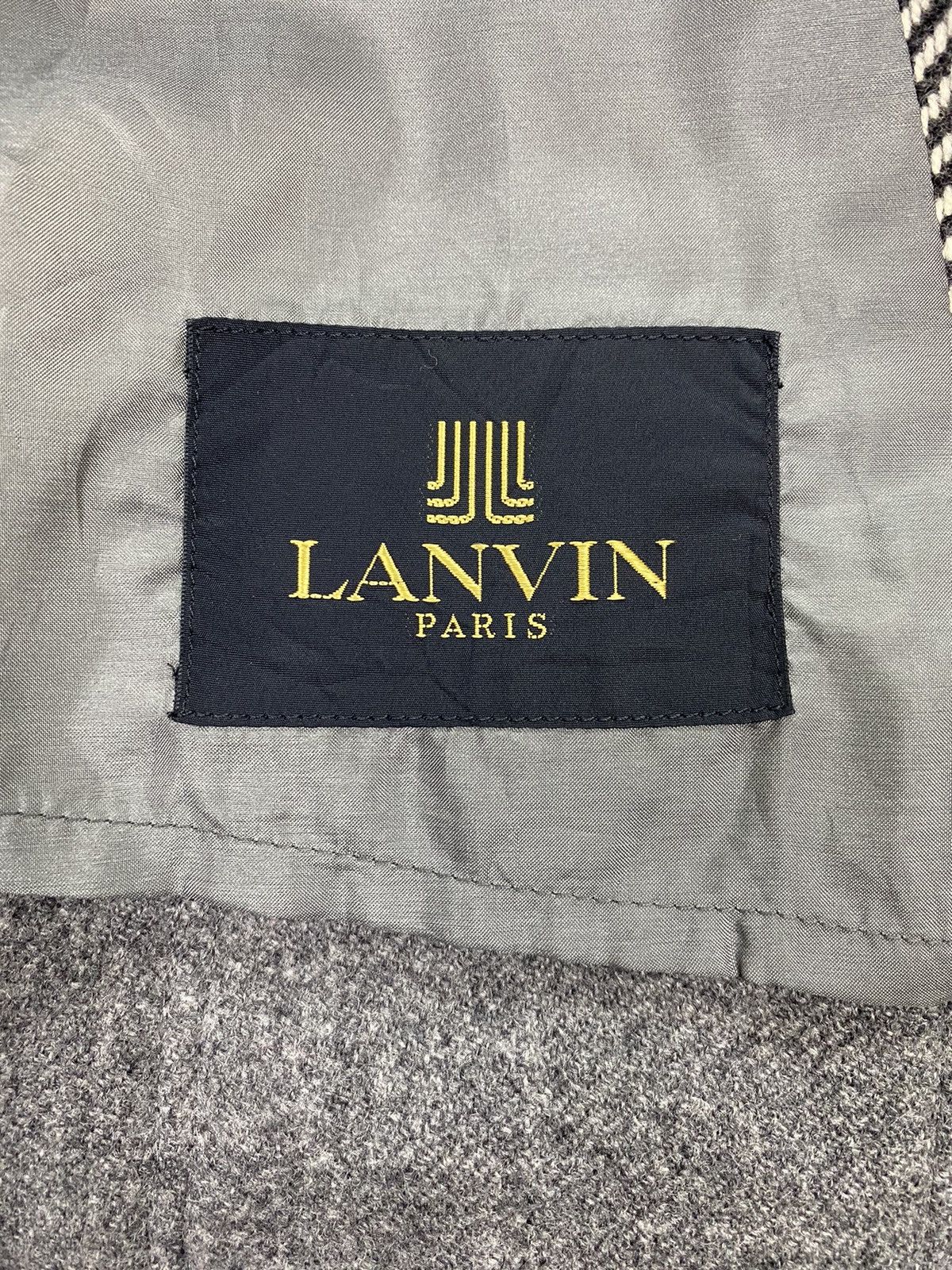 Designer × Lanvin × Vintage Lanvin Paris Dirty Herringbone Twill Wool Jacket Size US S / EU 44-46 / 1 - 8 Thumbnail
