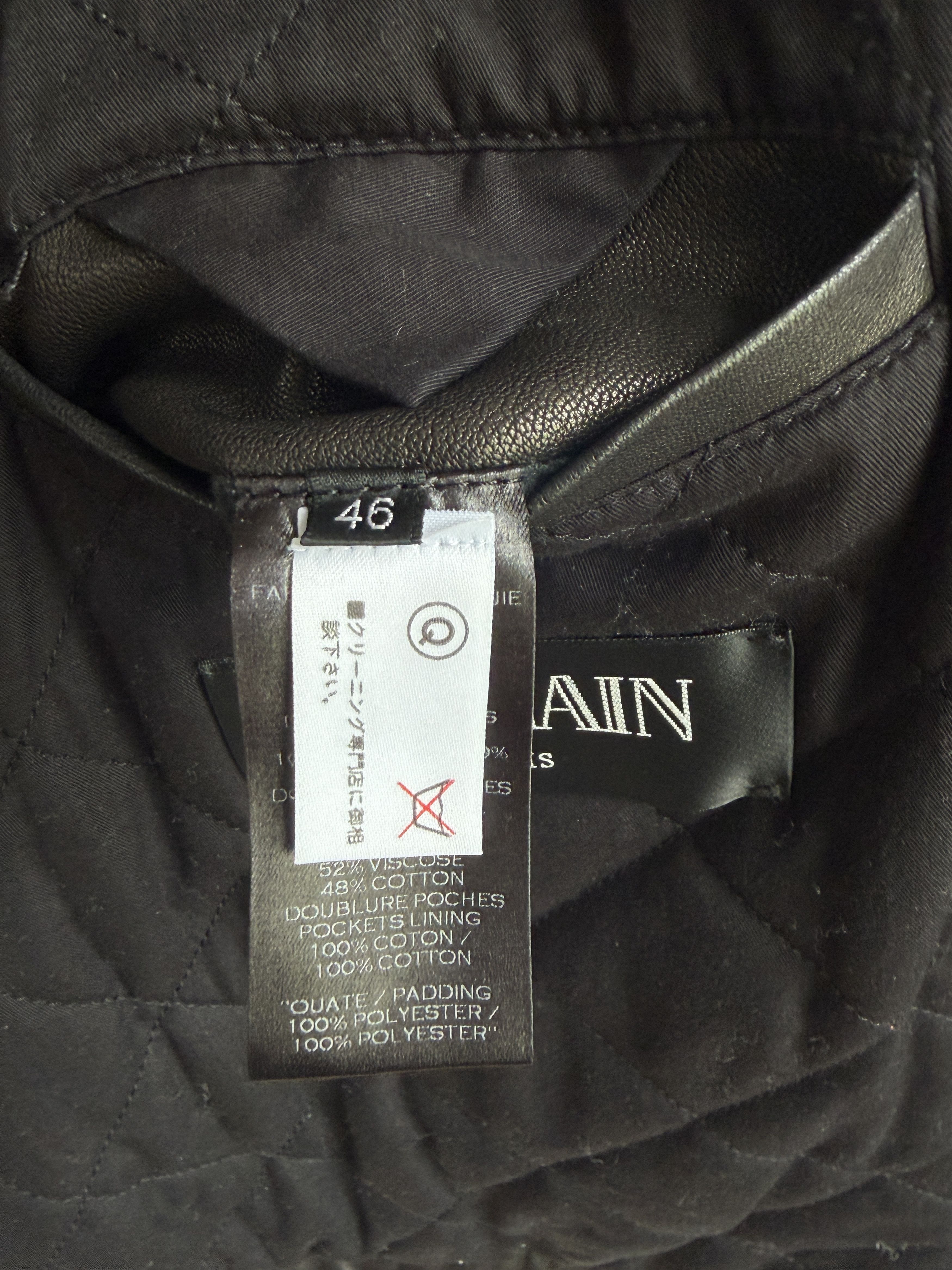 Balmain Double-Zip Perfecto Biker Leather Jacket Size US S / EU 44-46 / 1 - 13 Thumbnail