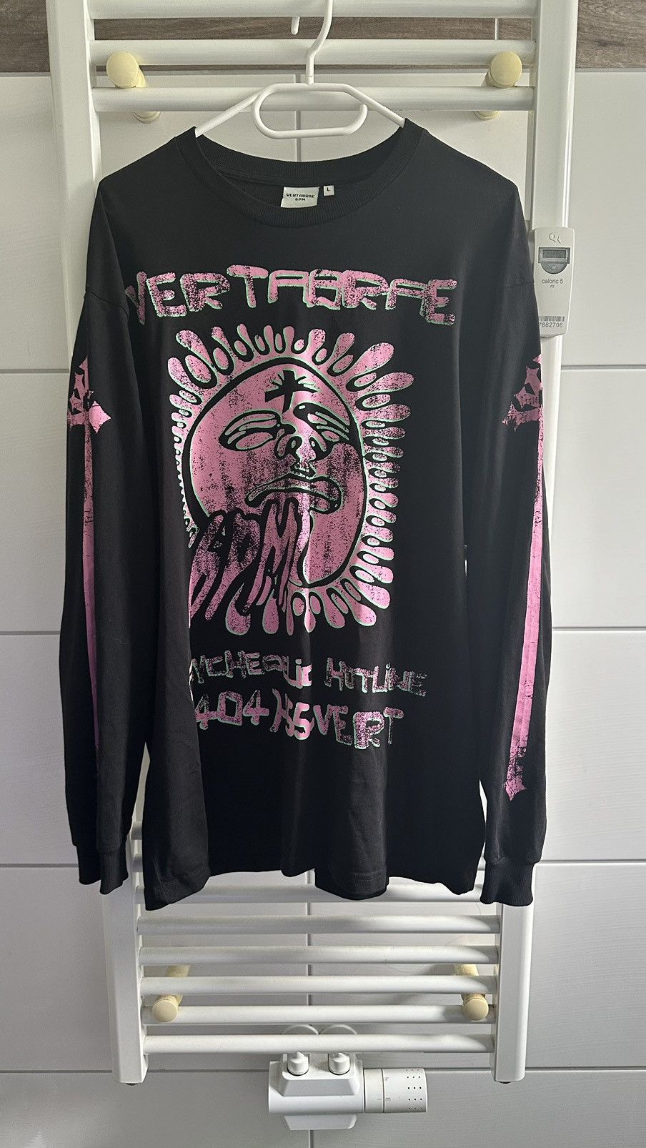 image of Black Vertabrae Long-Sleeve, Men's (Size Large)
