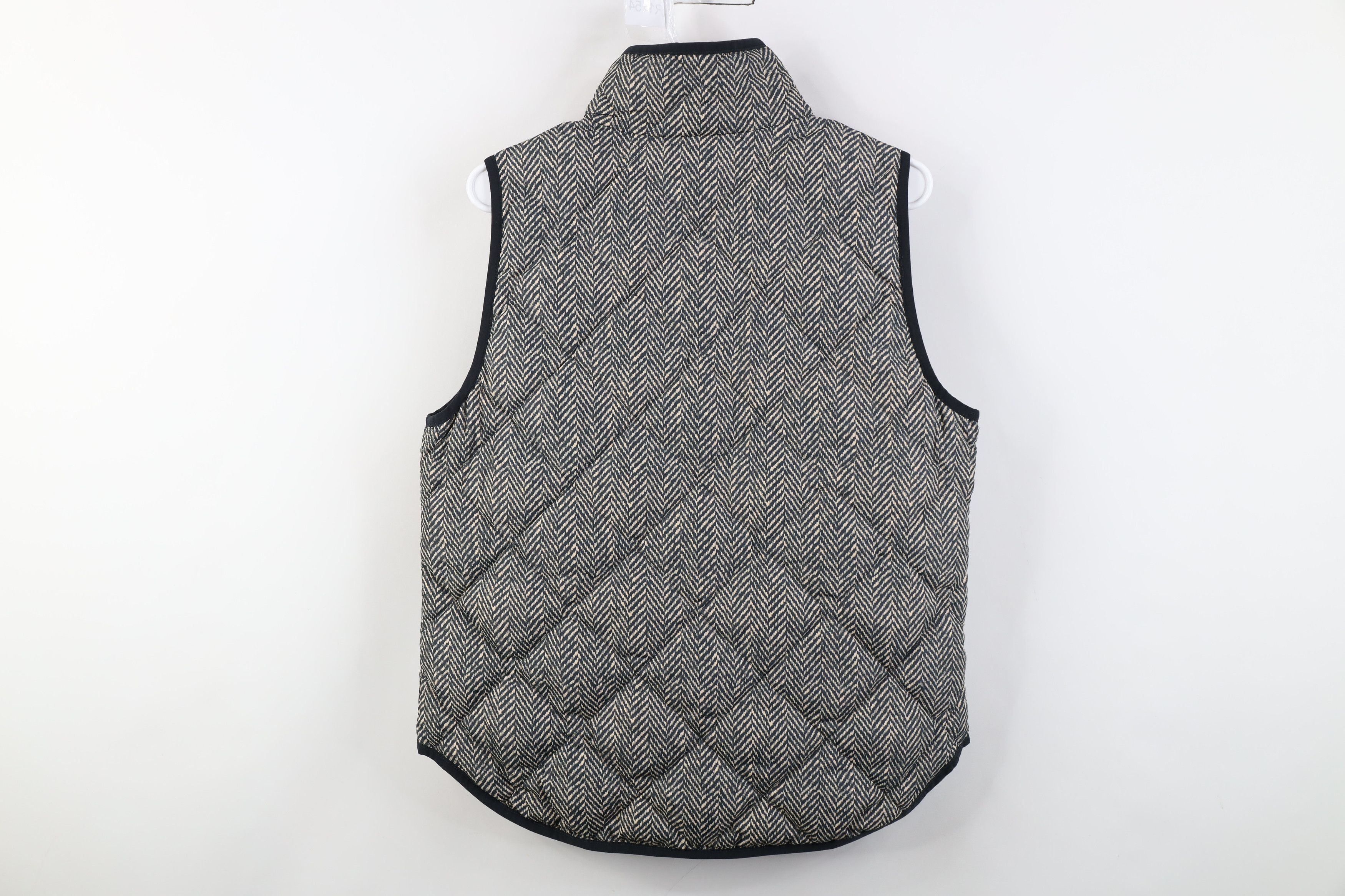 J.Crew J Crew Insulated Herringbone Full Zip Puffer Vest Jacket Size M / US 6-8 / IT 42-44 - 9 Thumbnail