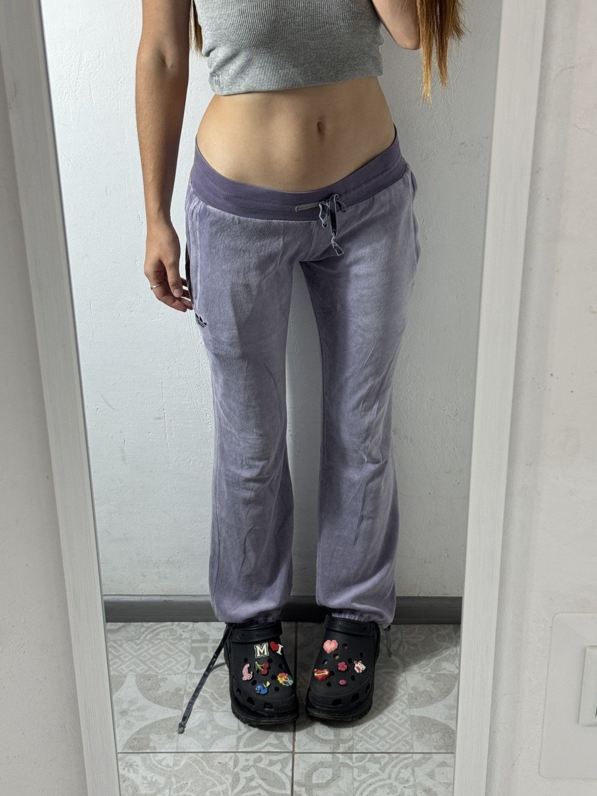 Adidas VINTAGE ADIDAS VELOUR 2000s SWEATPANTS Size 25" / US 0 / IT 36 - 2 Thumbnail