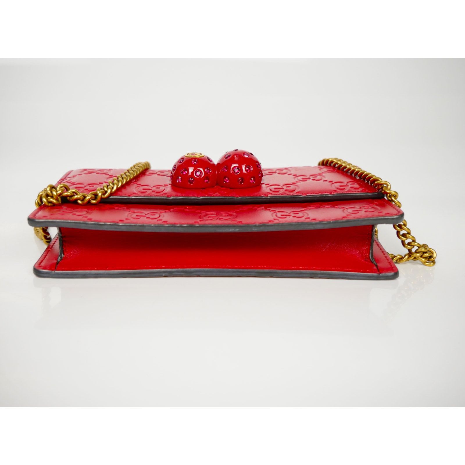 Gucci Gucci Red Supreme Mini Crystal Cherry Bag Size ONE SIZE - 5 Thumbnail