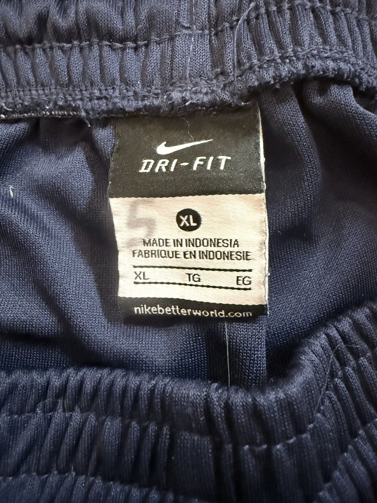 Nike Nike 2010 Baggy Navy Blue & White & Yellow Lined TrackPants Size US 36 / EU 52 - 6 Thumbnail