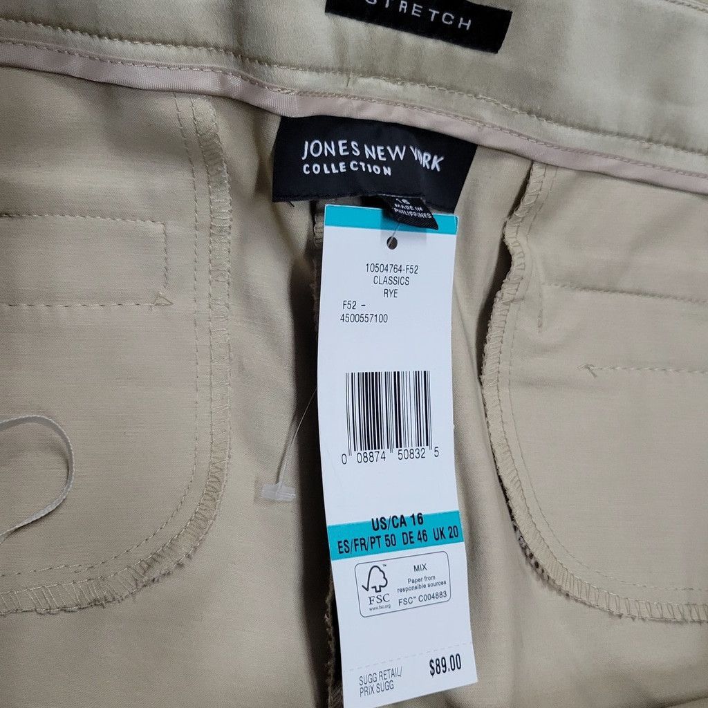 Jones New York Jones New York Collection Stretch Classic Pants 16 Women Size 38" / US 16 / IT 52 - 7 Thumbnail