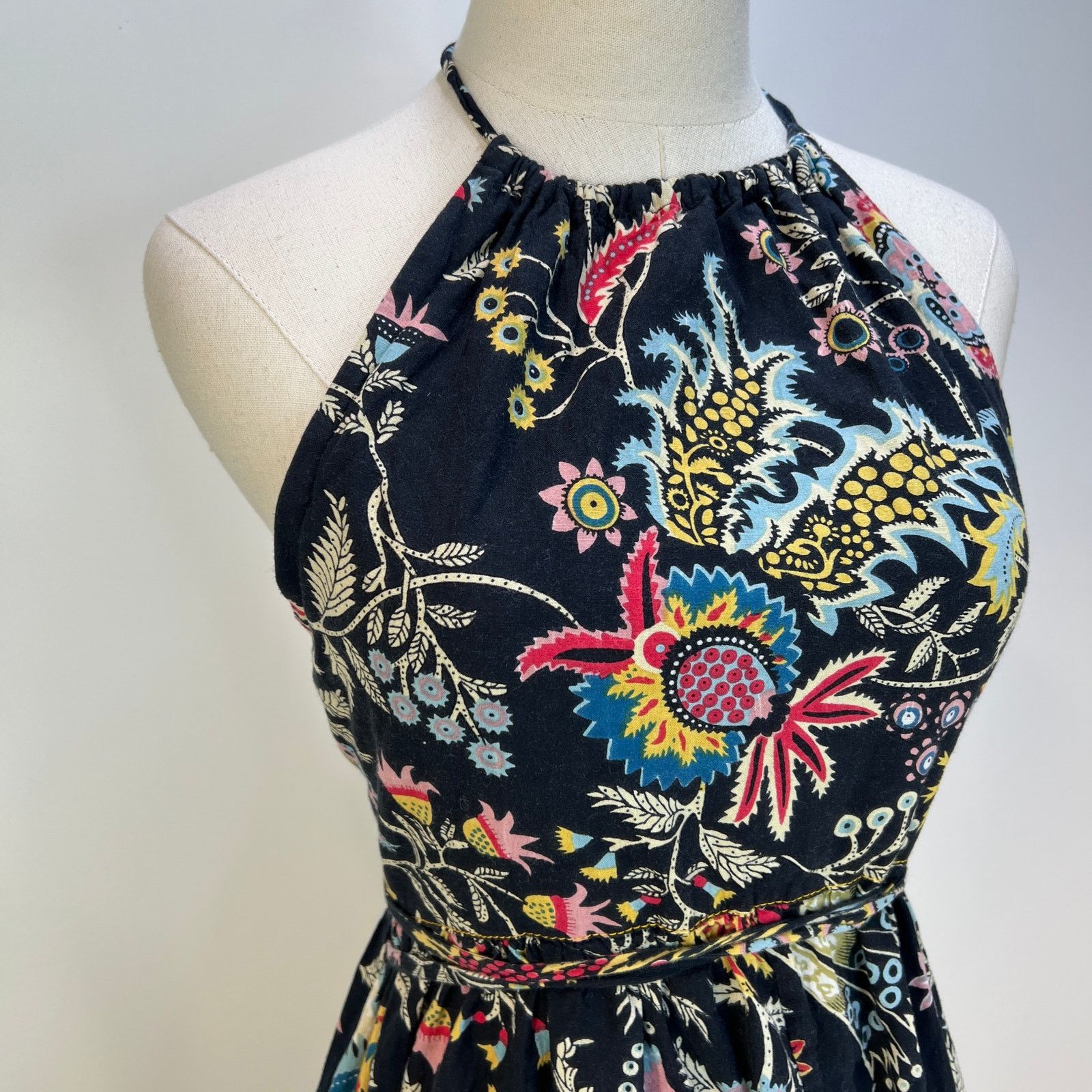 Rachel Comey Rachel Comey Sazerac Halter Dress Black Printed Floral Size S / US 4 / IT 40 - 3 Thumbnail