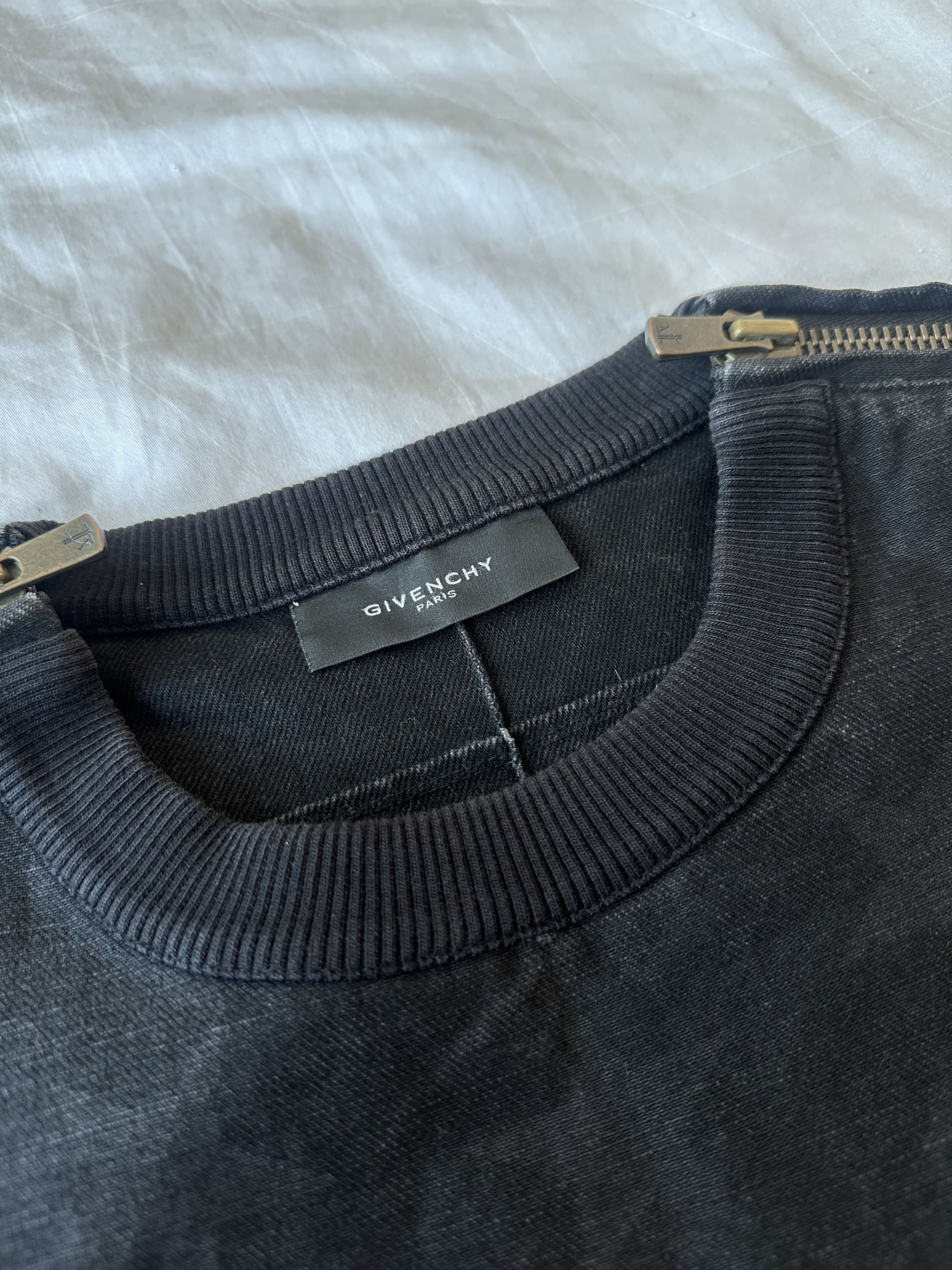 Givenchy FW2013 Givenchy Madonna Denim Double Zip Jersey Crewneck Size US L / EU 52-54 / 3 - 6 Thumbnail