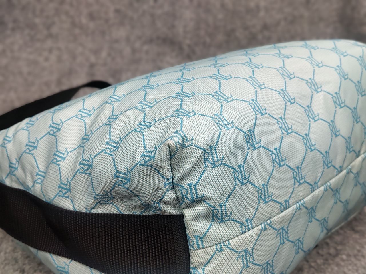 Ralph Lauren Vintage Lauren Ralph Lauren Hobo Handbag blue Monogram Y2K Size ONE SIZE - 14 Thumbnail