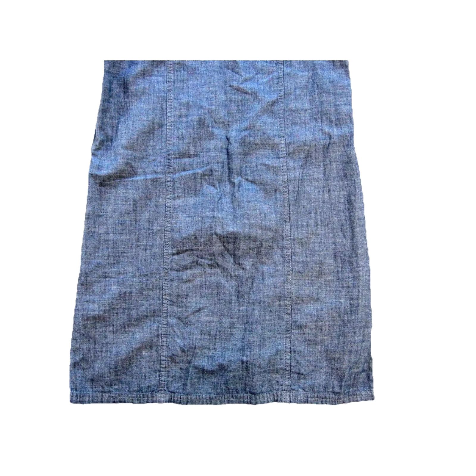 J.Crew VINTAGE J.Crew 100% Cotton Blue Embroidered Short Sleeve V-Neck Tunic Shift Dress XS Size 26" / US 2 / IT 38 - 8 Thumbnail