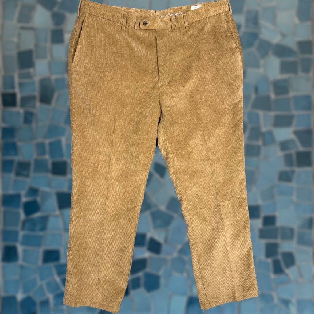 Peter Millar Peter Millar Golf Corduroy Pants Men 40x30 Comfort Fit Brown Casual - Brand New - Preppy Style - Zip Closure - & Size US 40 / EU 56 - 1 Thumbnail