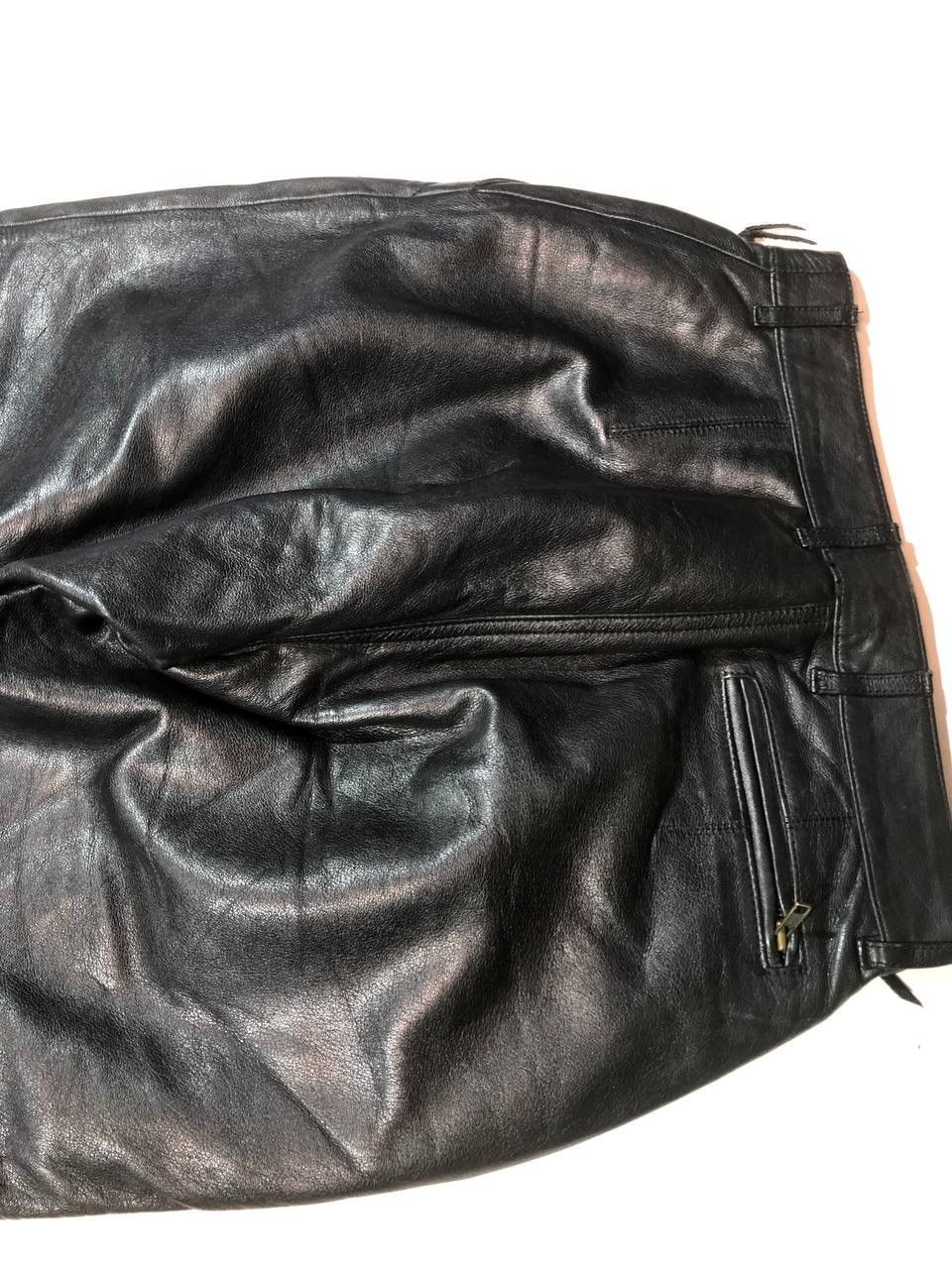 Leather × Vintage Classic Gear Moto Biker Leather Pants Vintage Size US 30 / EU 46 - 9 Thumbnail