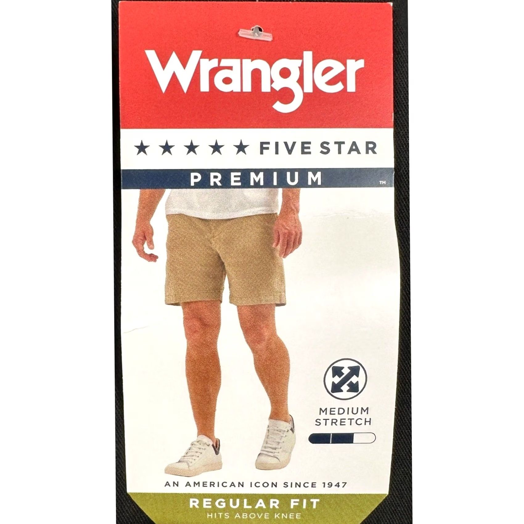 Wrangler Wrangler Shorts Mens 38 Black NEW 38X7 Regular Fit Chino Khaki Flat Front Stretch Size US 38 / EU 54 - 5 Thumbnail