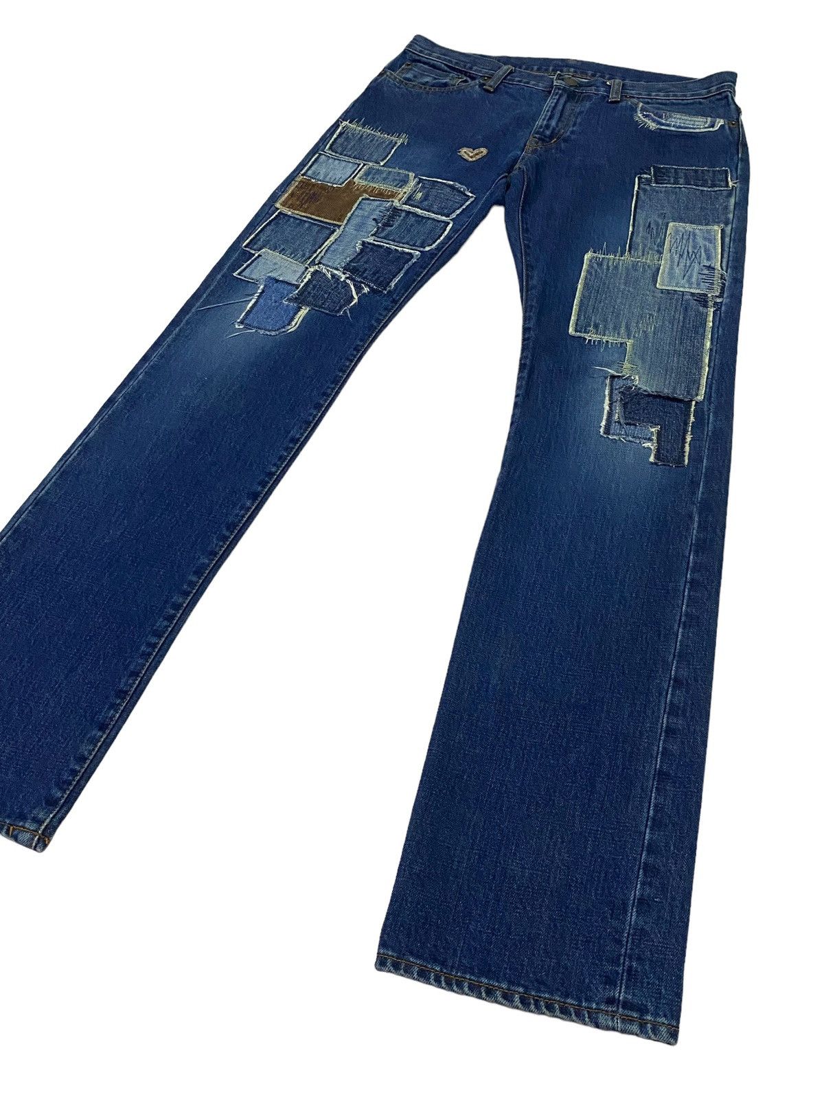 Hysteric Glamour × Japanese Brand Hysteric Glamour Patchwork Denim Pants Size US 30 / EU 46 - 23 Thumbnail