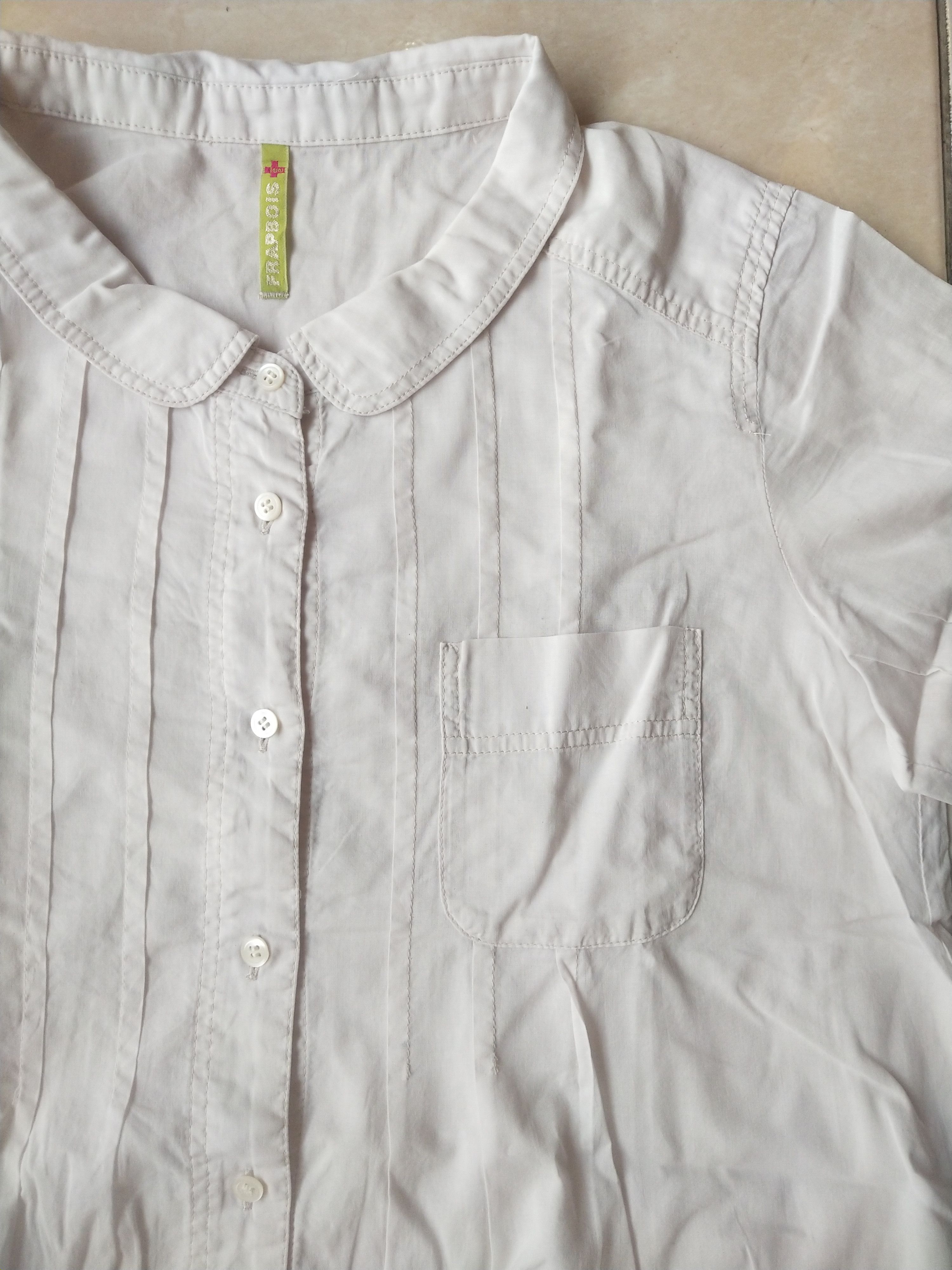 Issey Miyake Frapbois Peter Pan Collar Blouse Japan Size M / US 6-8 / IT 42-44 - 3 Thumbnail