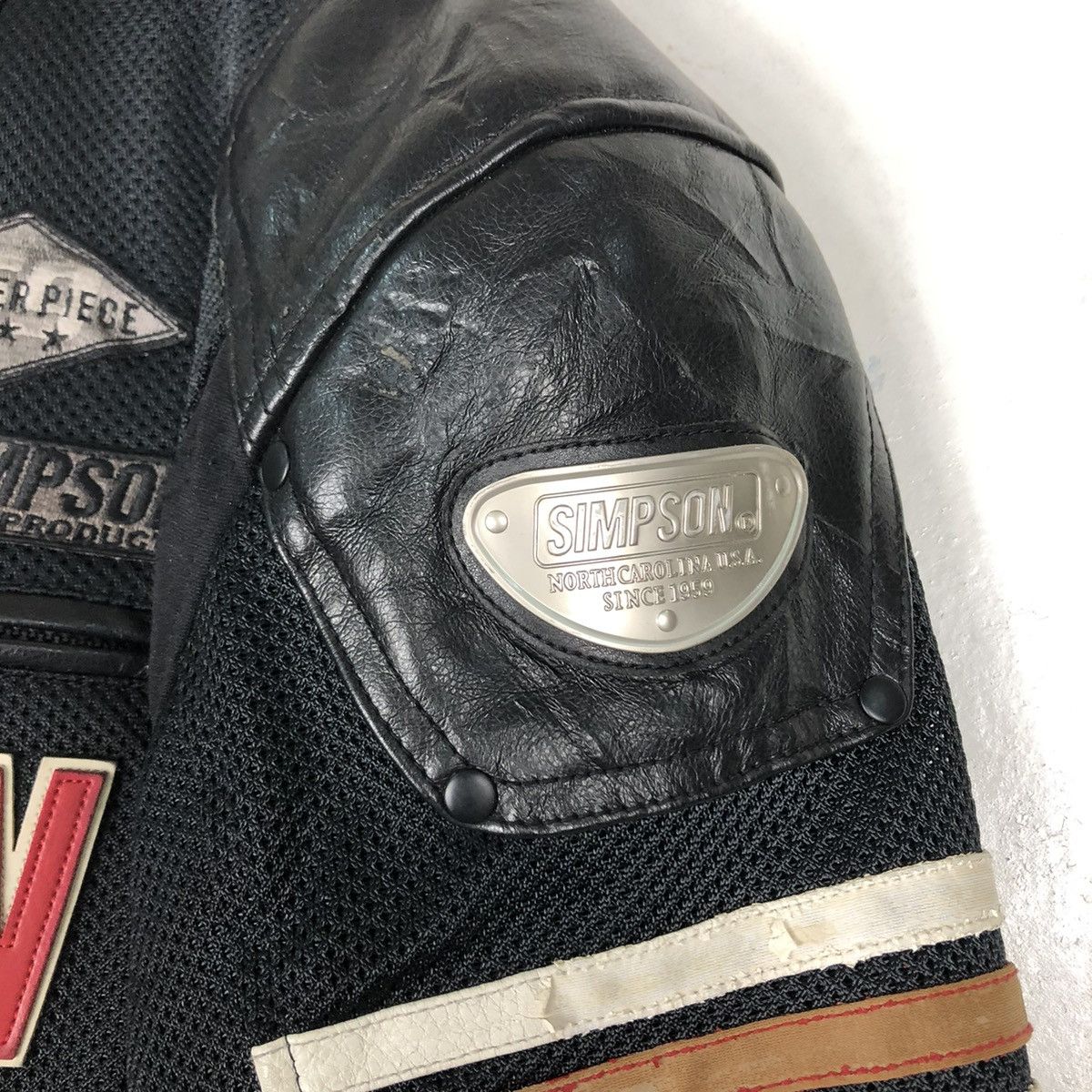 Japanese Brand 🔥VINTAGE RACING BIKER JACKET SIMPSON BIG LOGO SPELL OUT Size US L / EU 52-54 / 3 - 19 Thumbnail