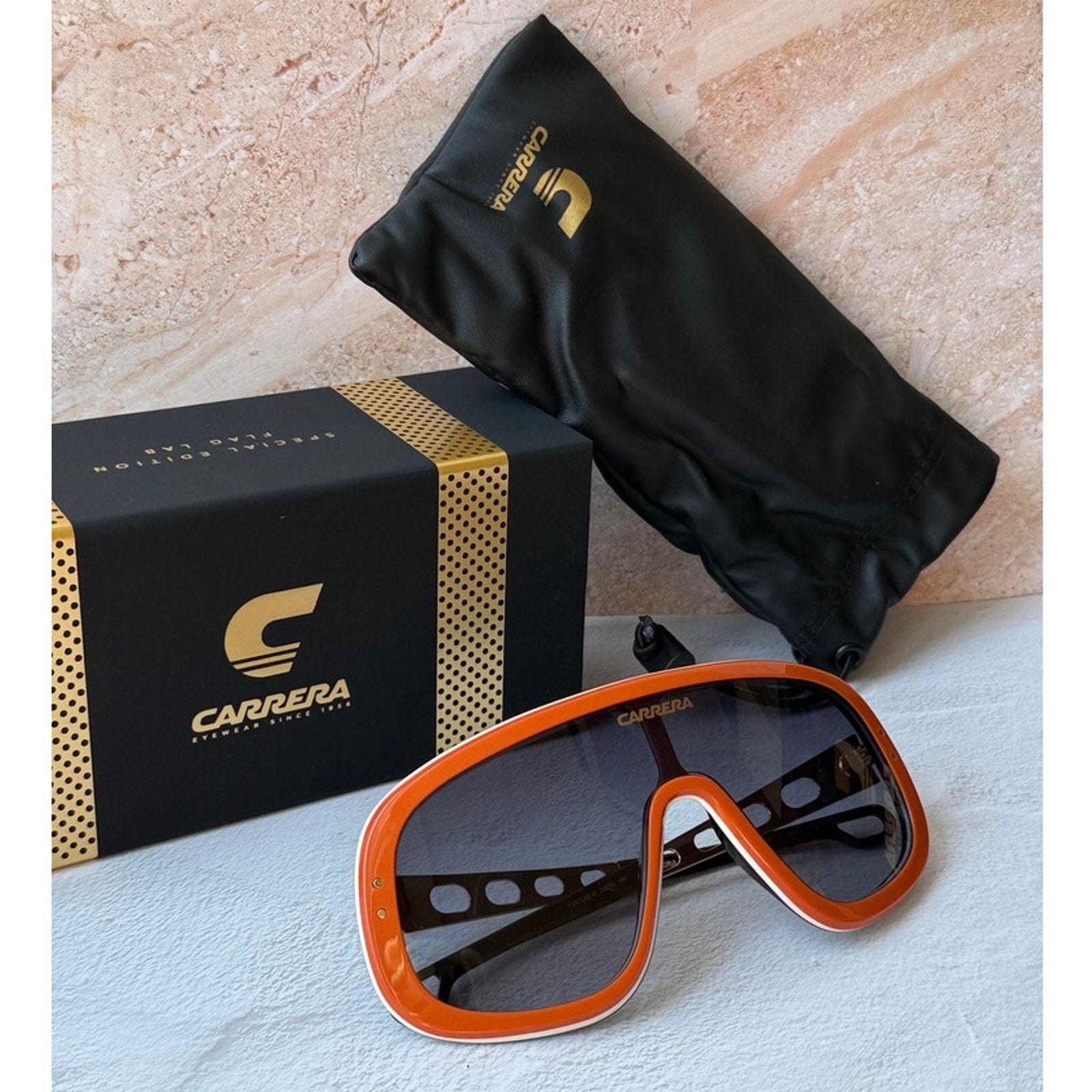 Carrera NEW Carrera Flaglab 17 Mask Shield Sunglasses Orange Size ONE SIZE - 1 Thumbnail