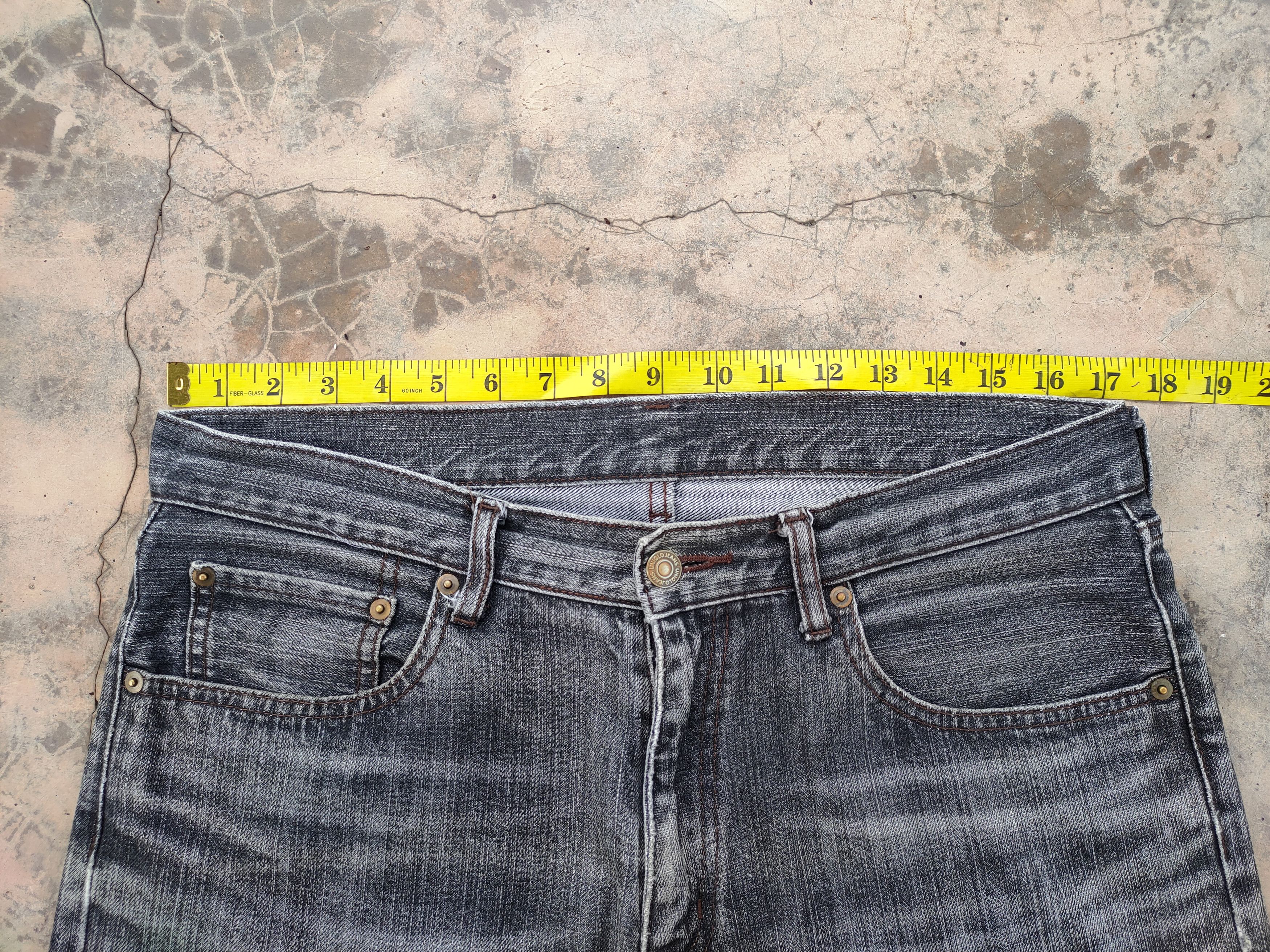 Japanese Brand Vintage japanese black ripped jeans denim pants Size US 34 / EU 50 - 8 Thumbnail