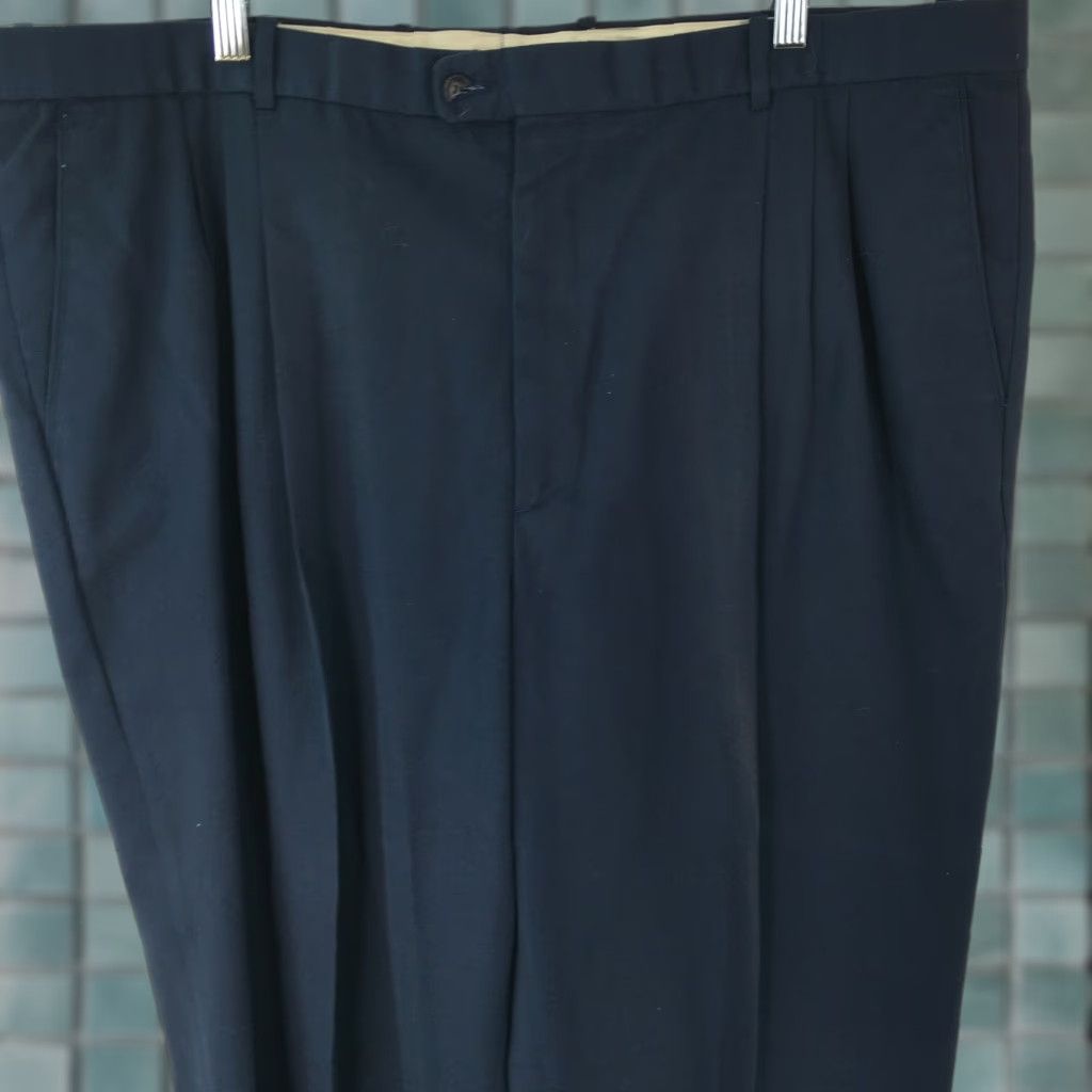 Vintage Via Port Mens Blue Dress Pants Regular Fit High Rise Casual Size 44 X27 Size US 44 / EU 60 - 1 Thumbnail
