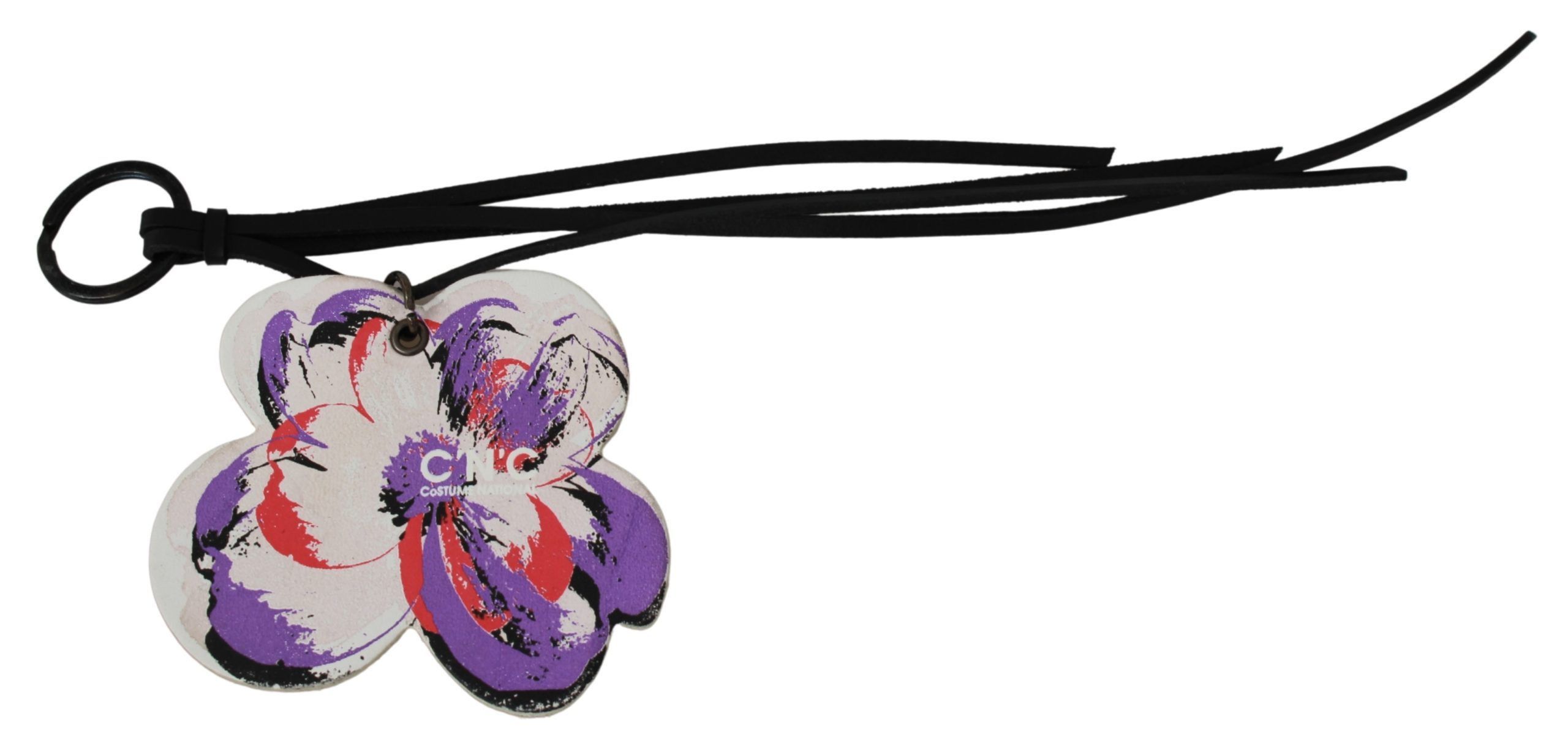 Costume National Elegant Black and White Leather Men's Keychain Size ONE SIZE - 1 Thumbnail