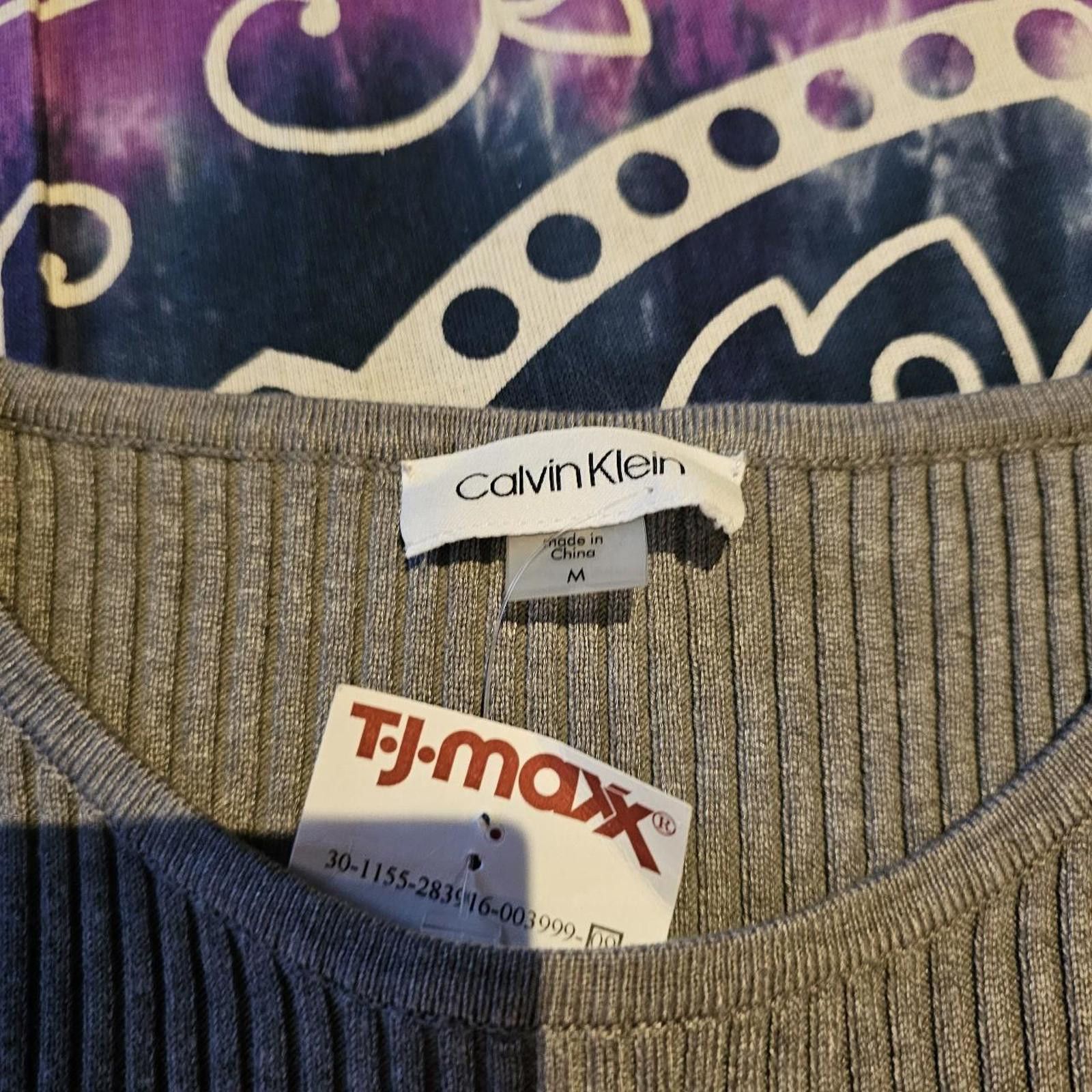 Calvin Klein Calvin Klein Women's Grey and White Sweater Dress Size M / US 6-8 / IT 42-44 - 5 Thumbnail