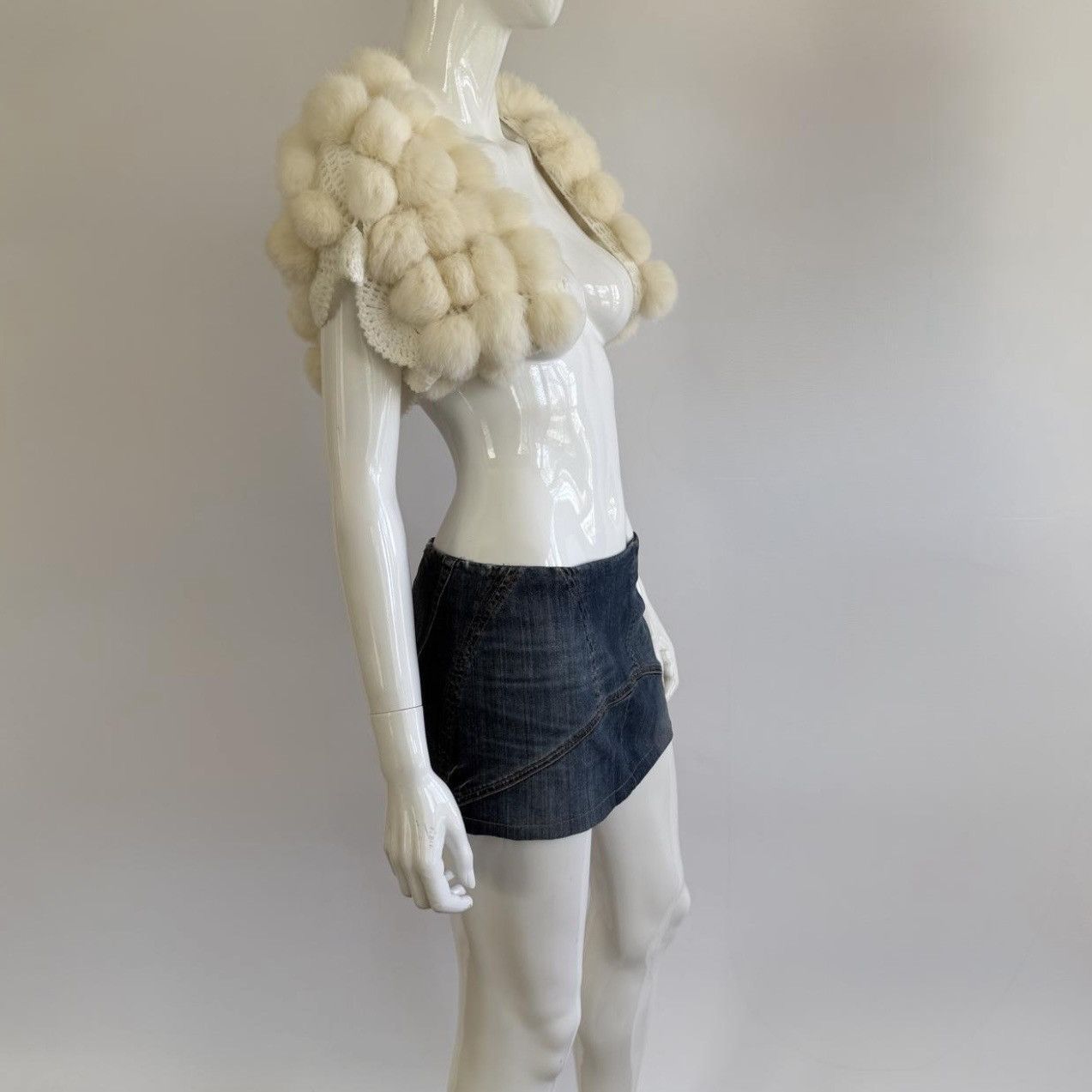 John Galliano John Galliano Rare ARCHIVAL Denim Micro Mini Skirt Size 29" - 2 Thumbnail