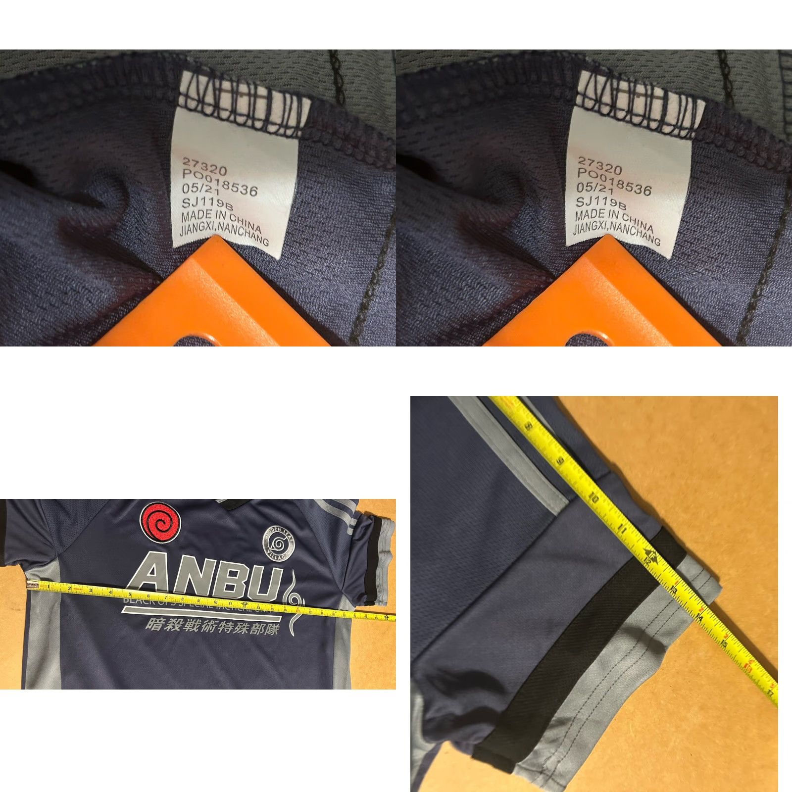 Vintage Boxlunch Naruto Shippuden Jersey ANBU Black Ops Kakashi #9 Jersey Men Large Size US L / EU 52-54 / 3 - 8 Thumbnail
