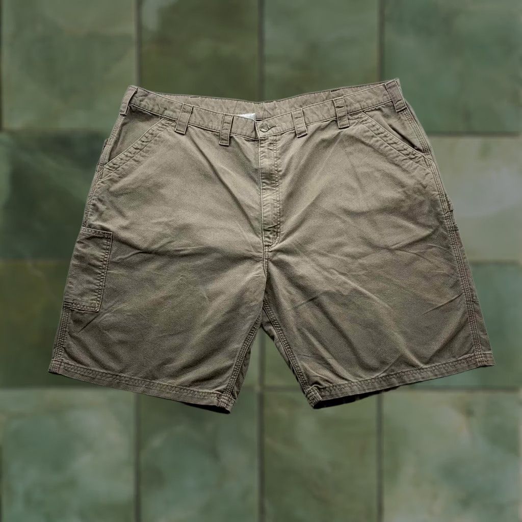 Carhartt Carhartt Shorts Mens 47x10 Utility Pocket High Rise Dad B147 Brown Twill Size US 30 / EU 46 - 1 Thumbnail